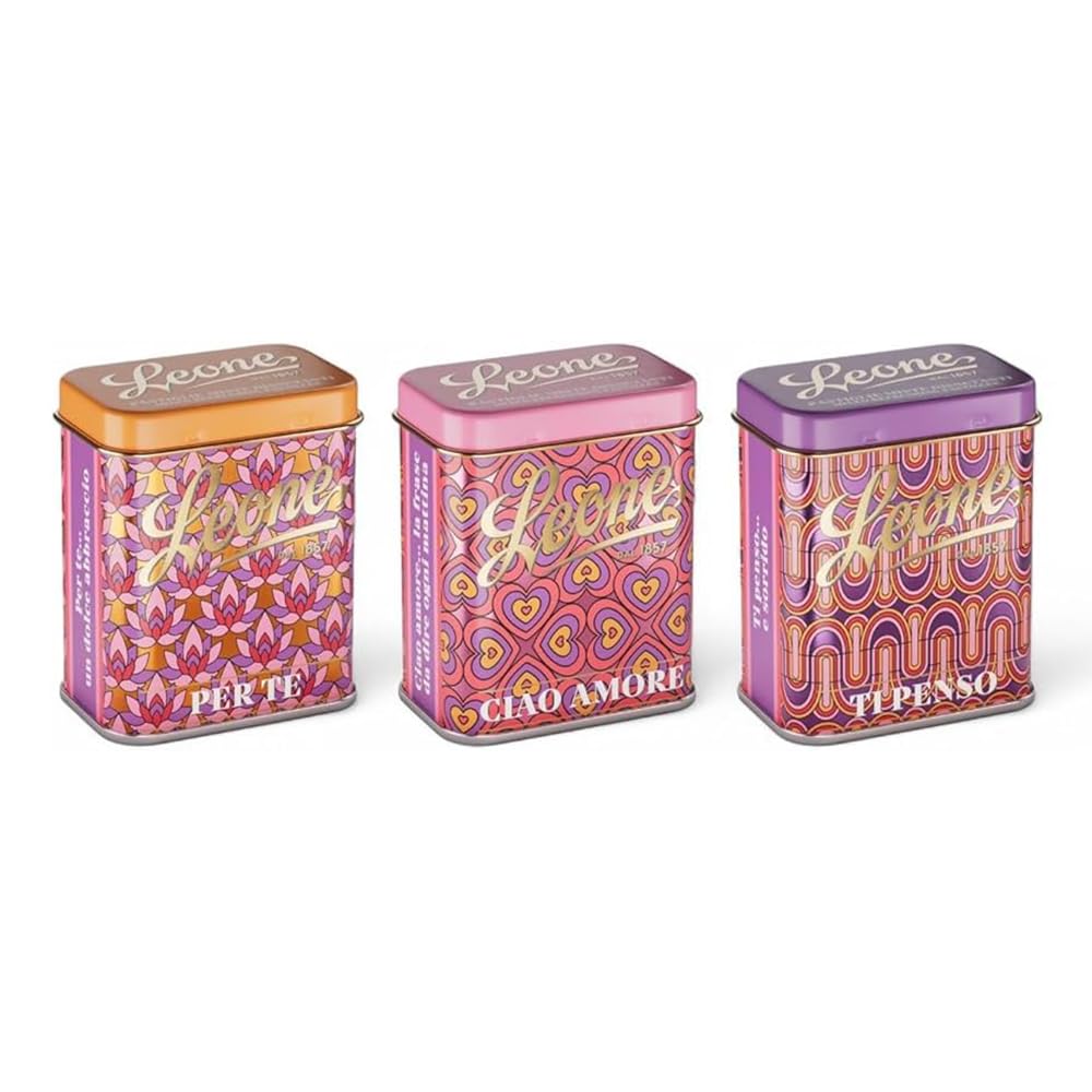 Pastiglie Leone Miste Dissetanti LOVE Espositore 24 Lattine da gr.30