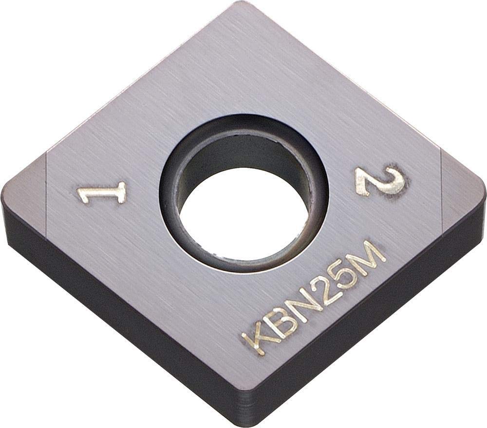 KYOCERA CNGA432S00525ME KBN25M Turning Insert for Hardened Material, KBN25M Grade, CBN, ME Chip Breaker, CNGA, 0.031" Corner Radius, Neutral, 0.5" IC, Megacoat