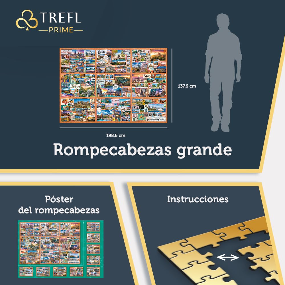 Trefl Prime - Puzzle UFT: The Journey of Thousand Miles - 13500 Piezas, Rompecabezas Grande, Bio, Collage, Rompecabezas de Viaje, Entretenimiento Creativo para Adultos y Niños a Partir de 12 Años