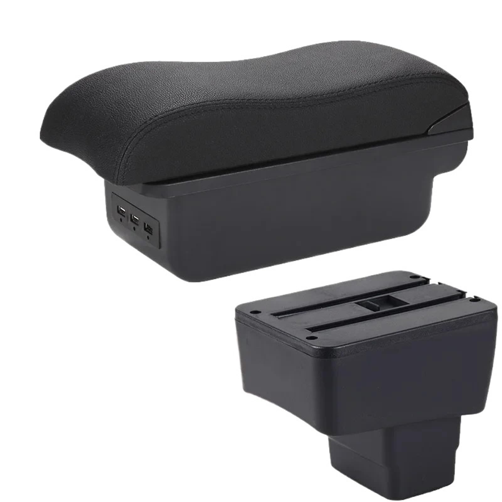 AWGNTQQ Car Armrests For Mazda 2 For Skyactiv Version For Cx3 Car Armrest Box Storage(B2 Black line 3USB)