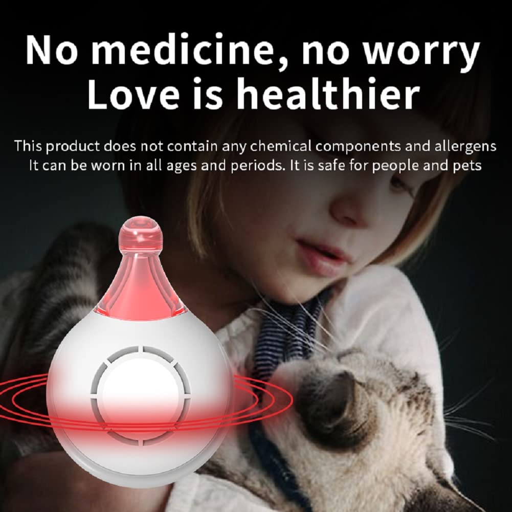 Ultrasonic Flea and Tick Protection Pet Ultrasonic Pendant Against Ticks, USB Charging, Flashing Light to Avoid Loss at Night - Image 3