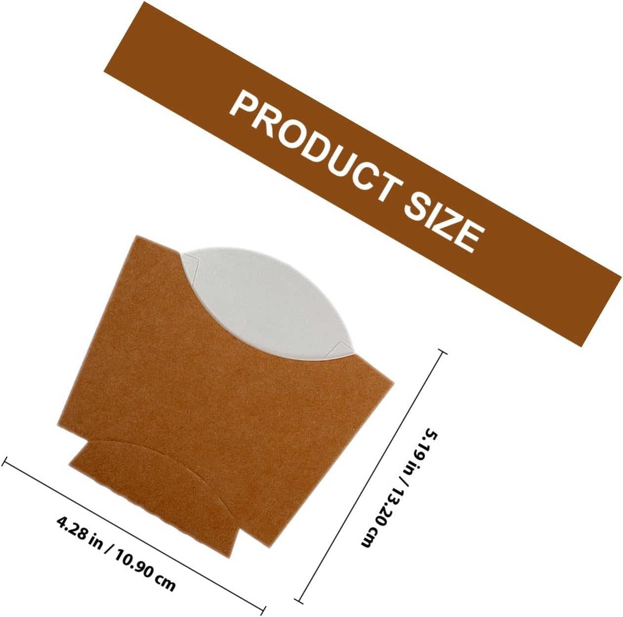 Homoyoyo 100 Pcs Kraft Paper French Fries Boxes and Chicken Popcorn Wrapping Snack Containers for Take-out Food Packaging, Oil-resistant Kraft Paper Boxes Suitable for Fast Food Restaurants