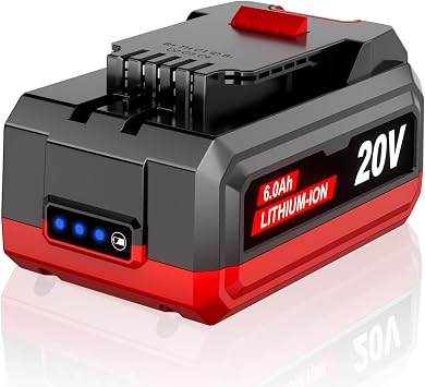 TenHutt High Capacity 6.0Ah High Power Replacement for Bauer 20v Lithium Battery 1907C-B 1702C-B 1701C-B, Compatible with Bauer 20-Volt Charger 1704C-B 1906C-B and Cordless Power Tools