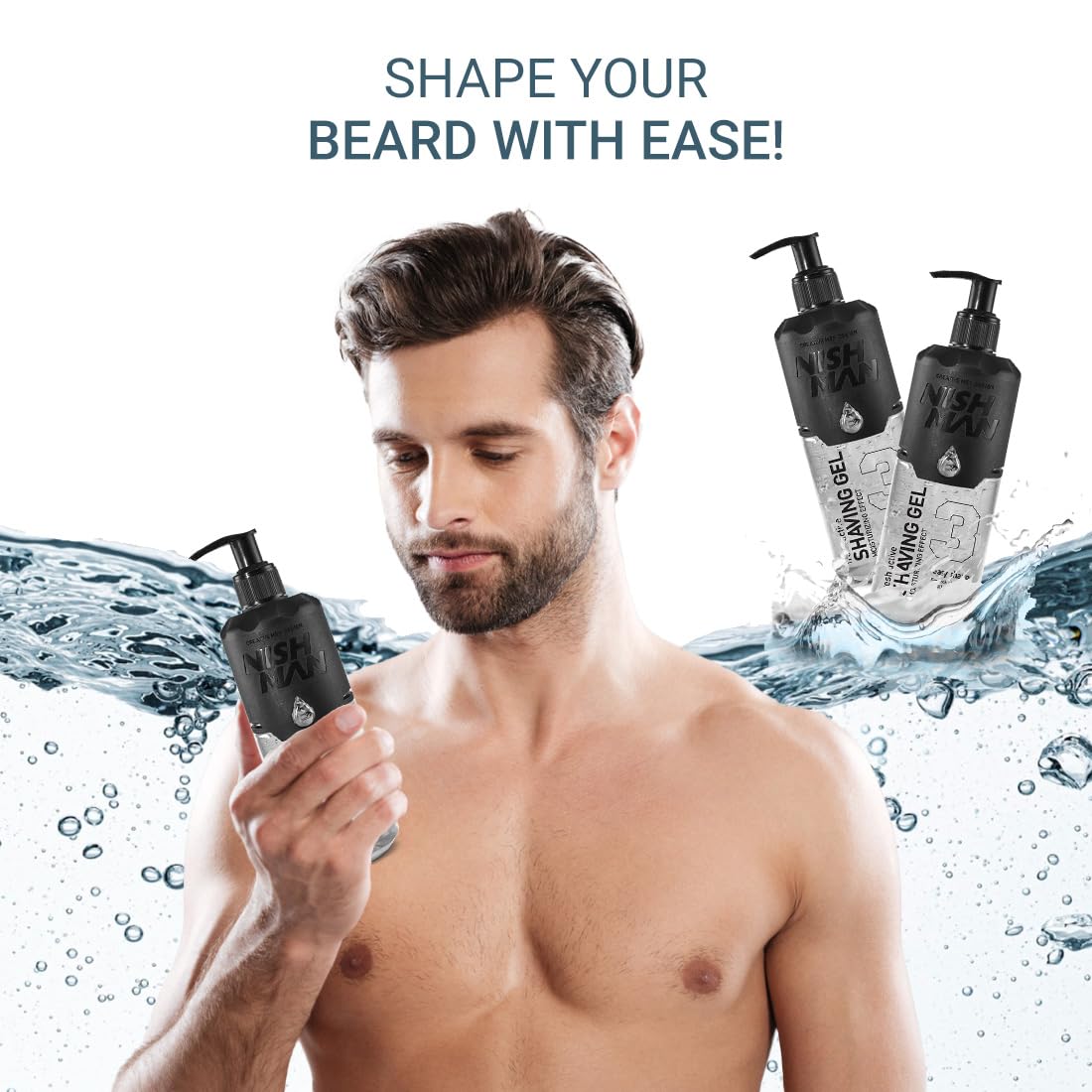 Nishman Fresh Active Easy Shave | Moisturizing Effect | Non Foaming Shaving Gel | Dermatologist Tested | All Skin Type | Vegan, No Sulfates, Parabens or Silicones | 400 ML - Image 5 thumbnail
