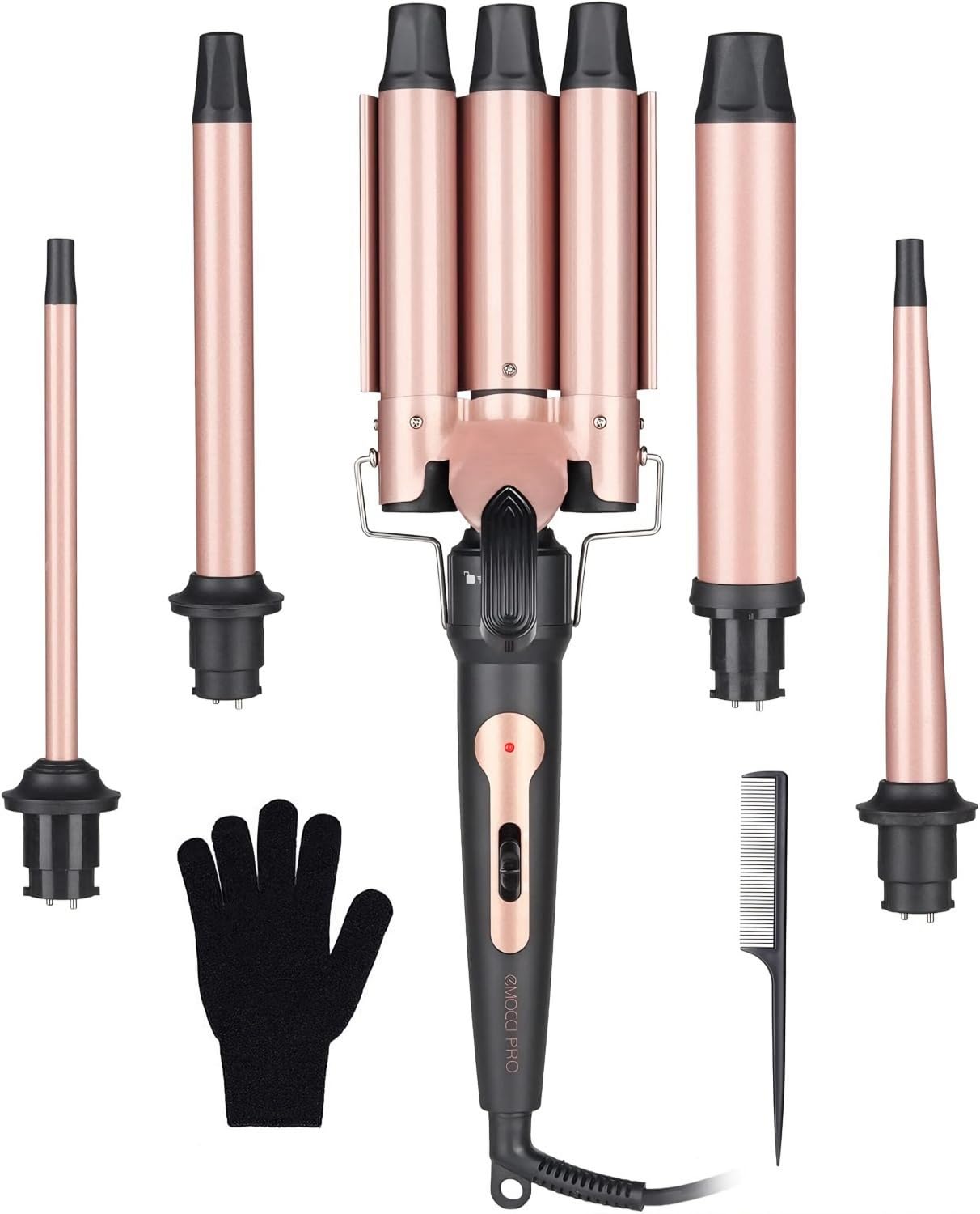 EMOCCI PRO 5-in-1 Curling Wand Set