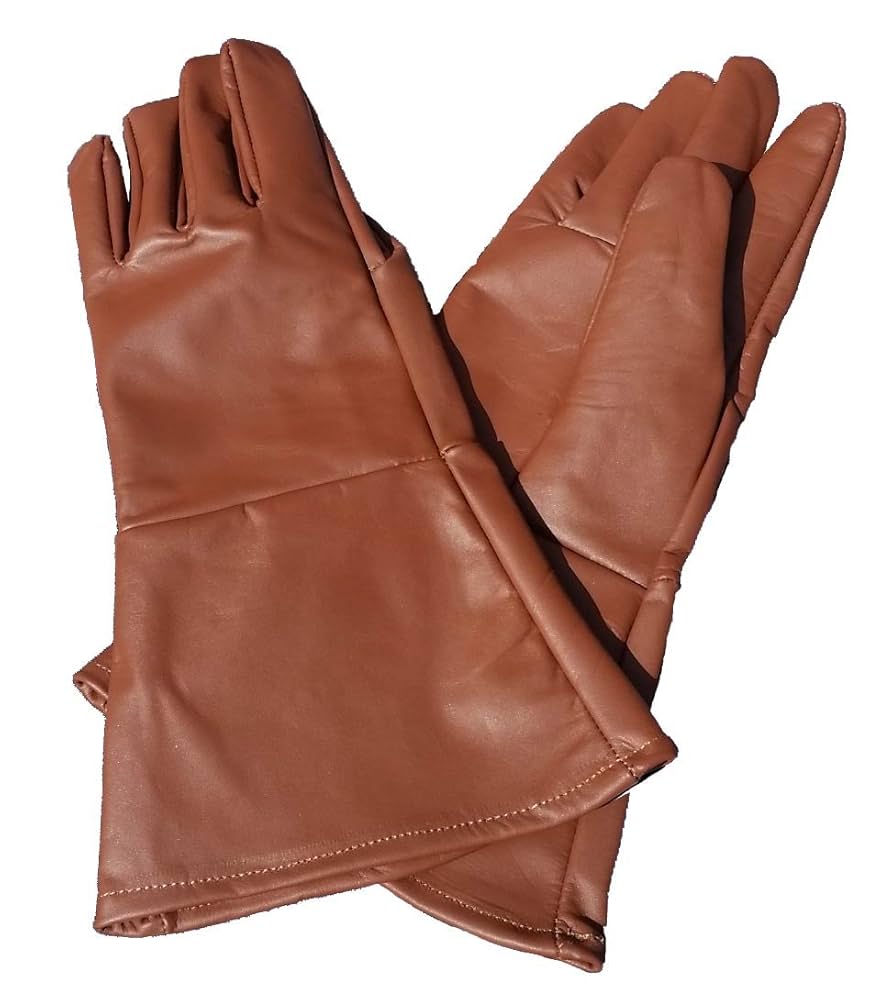 Amazon.co.jp: レザーGauntletグローブタバコブラウンXX