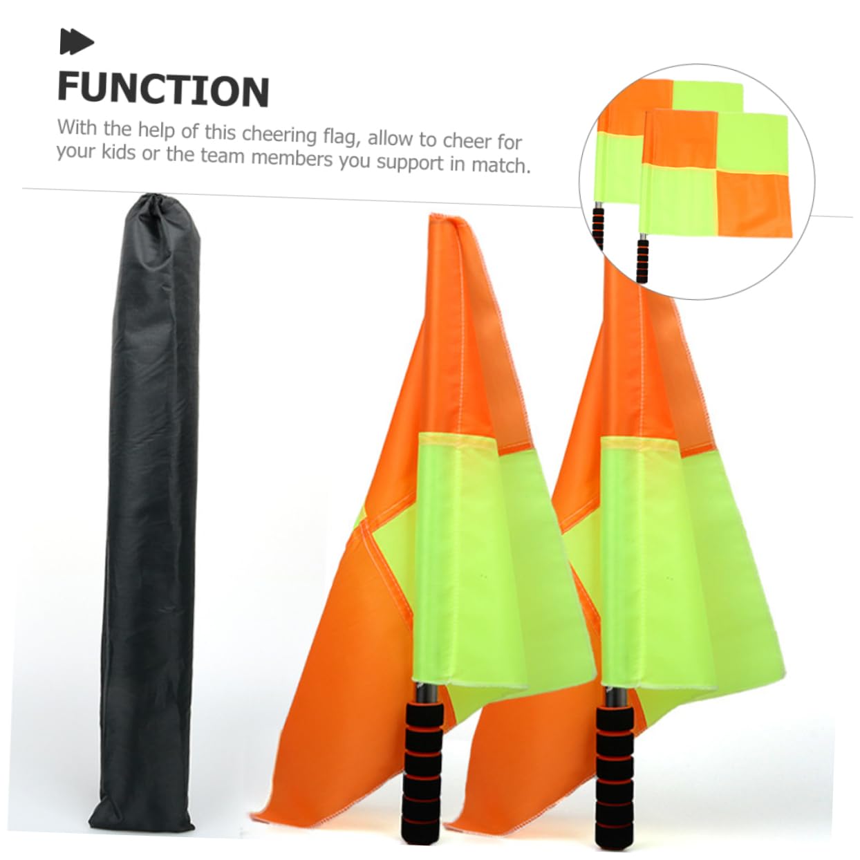 BESTonZON 3 Set Bandiere Da Giudice Per Sport Da Bandiere Per Calcio E Hockey Ergonomico E Resistente Visibilità Per Allenamenti E Partite 2 Pezzi*3