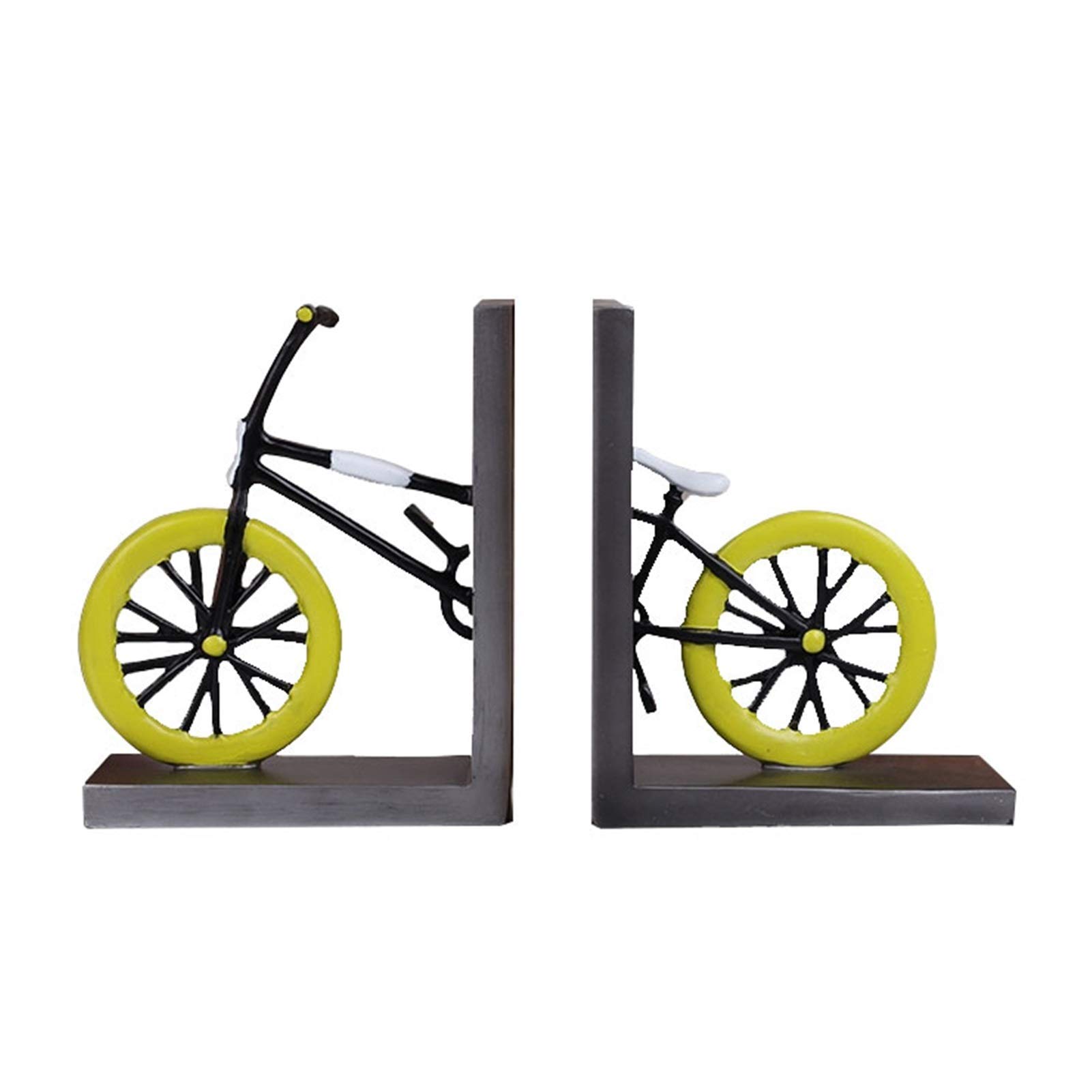 LLSS 1 Pairs Vintage Fashion Style Booth Kiosk Thickening Bicycle bookend Library School Office Home Study Bookends Gift