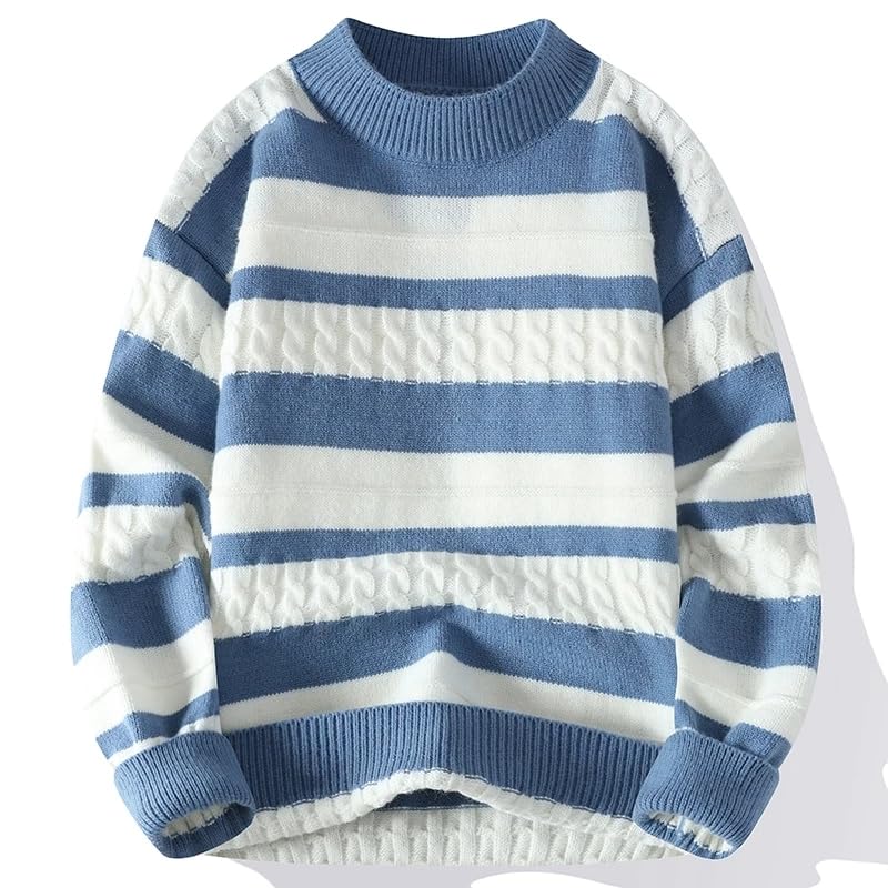 Winter Korea Style Men's Stripe Sweater Autumn Casual Wool Pullovers Warm Sweaters Men3