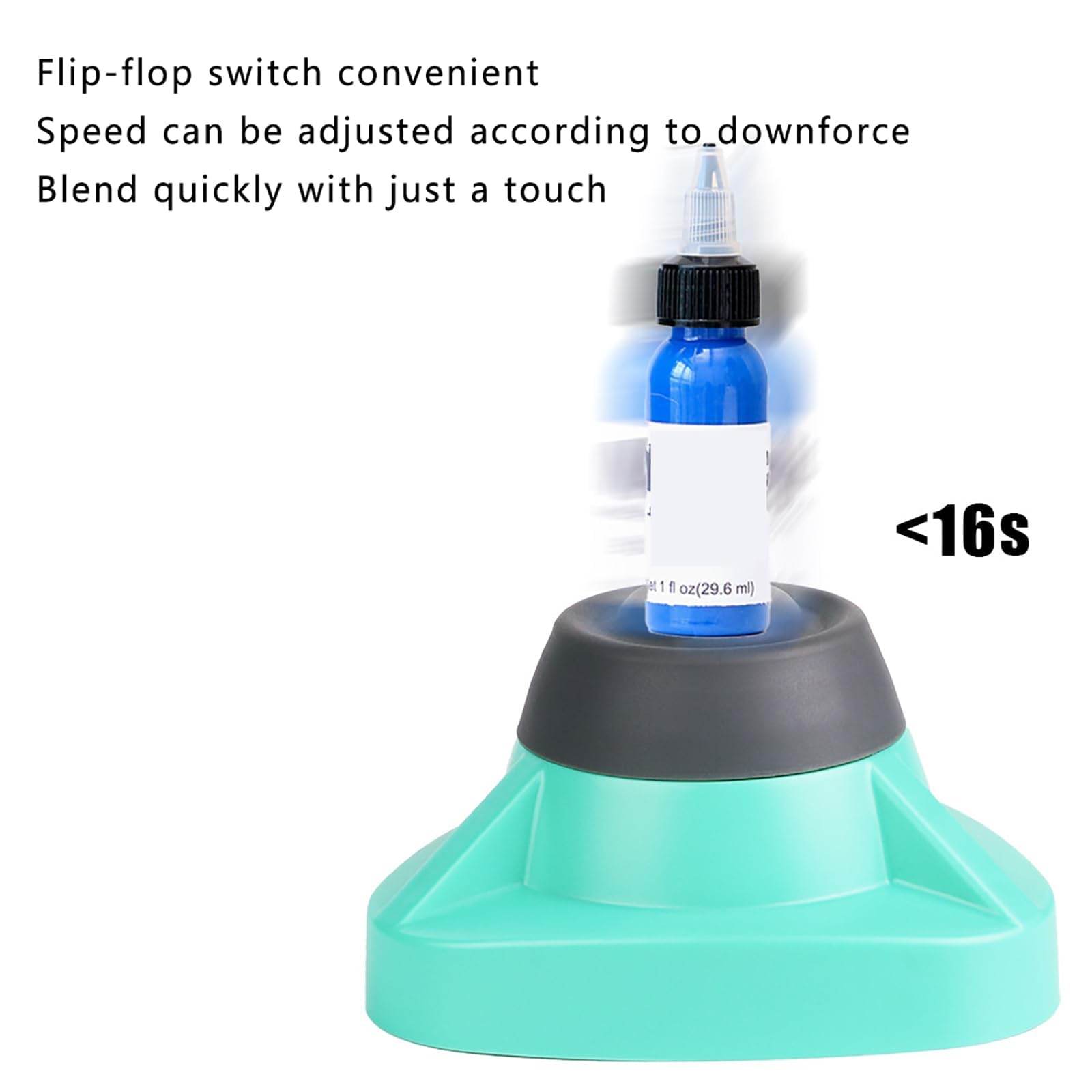 COYEUX Mini-Vortex-Mischer, 10000 U/min, Lackrührmaschine mit Auslöseschalter, schnelle Reaktion und Stabiler Betrieb, zum Mischen von Klebstoff, Wimpernkleber, Pigmenten