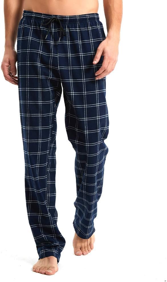 Idtswch Mens Tall Pajama Pants 30/32/34/36/38 Long Inseam Plaid Lounge Pants Sleepwear Pajama Bottoms 100% Cotton - Image 5