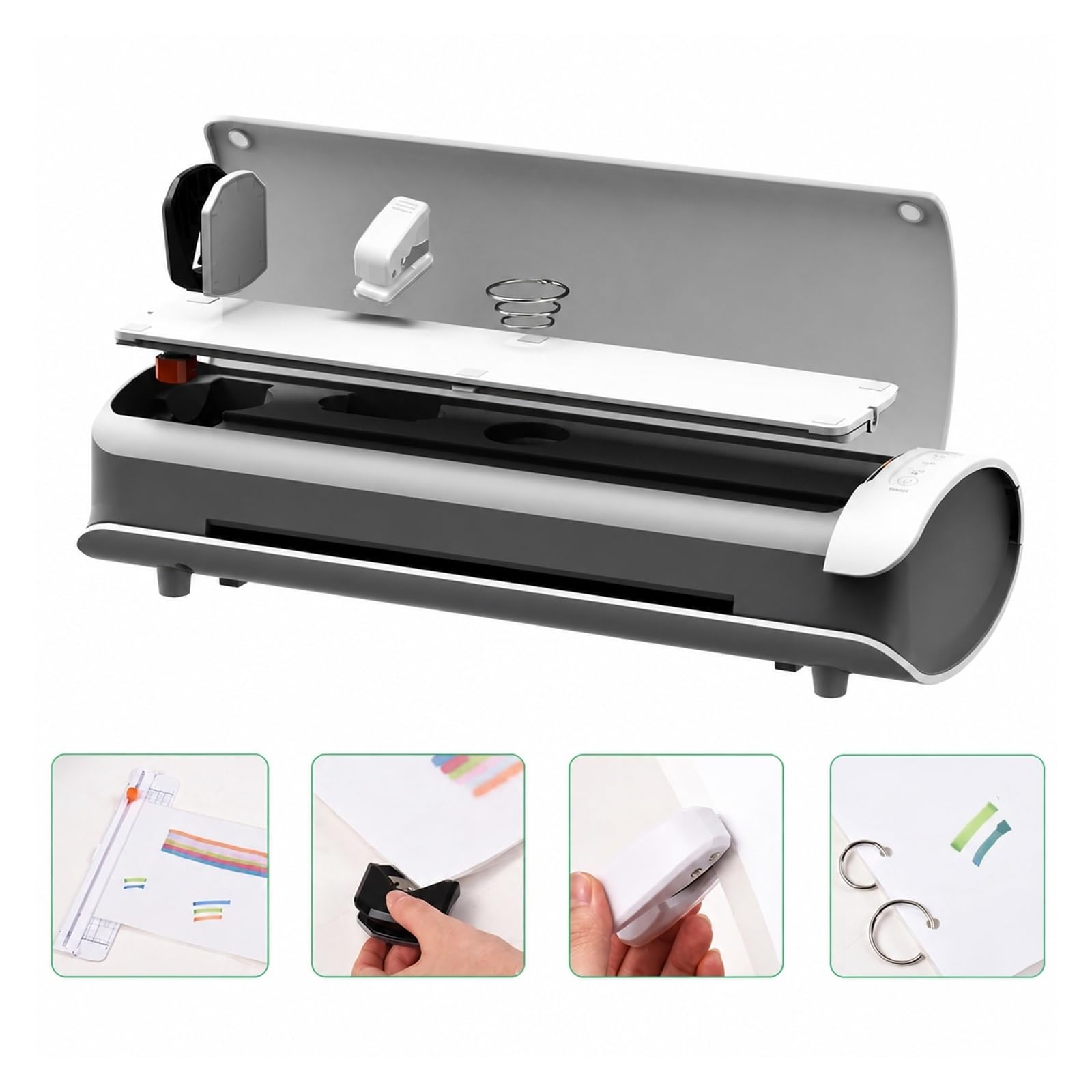 Laminator, Zestaw Maszyn Do Laminowania A4 6 W 1, 2 Rolki Na Gorąco I Zimno, 9 Cali do domu i biura