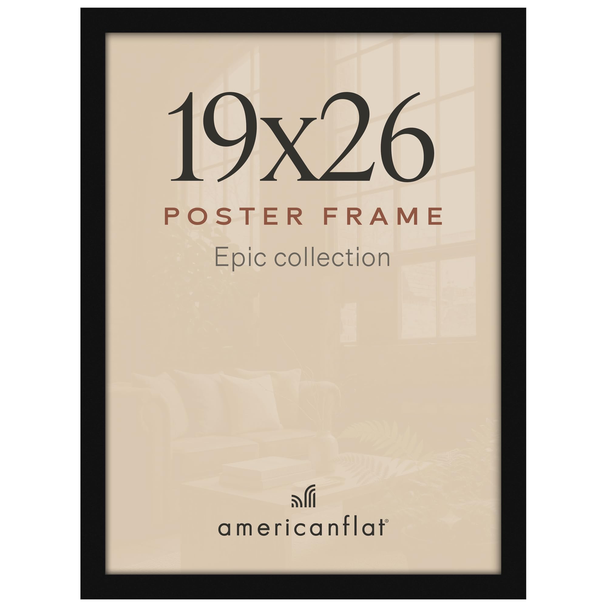 Americanflat 19x26 Poster Frame - Engineered Wood - Black