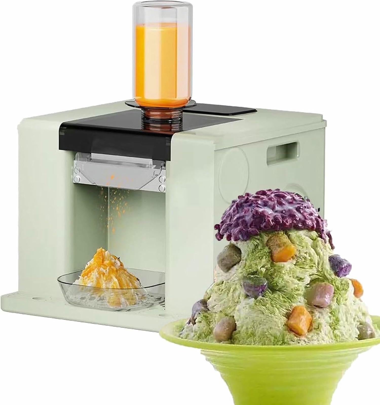 Macchina Elettrica per Triturare Ghiaccio, Produttore di Cono di Neve in Acciaio Inossidabile Ad Alta capacità di 132lbs / Giorno, Perfetto per Casa, Ristoranti, Feste E Camion Alimentari