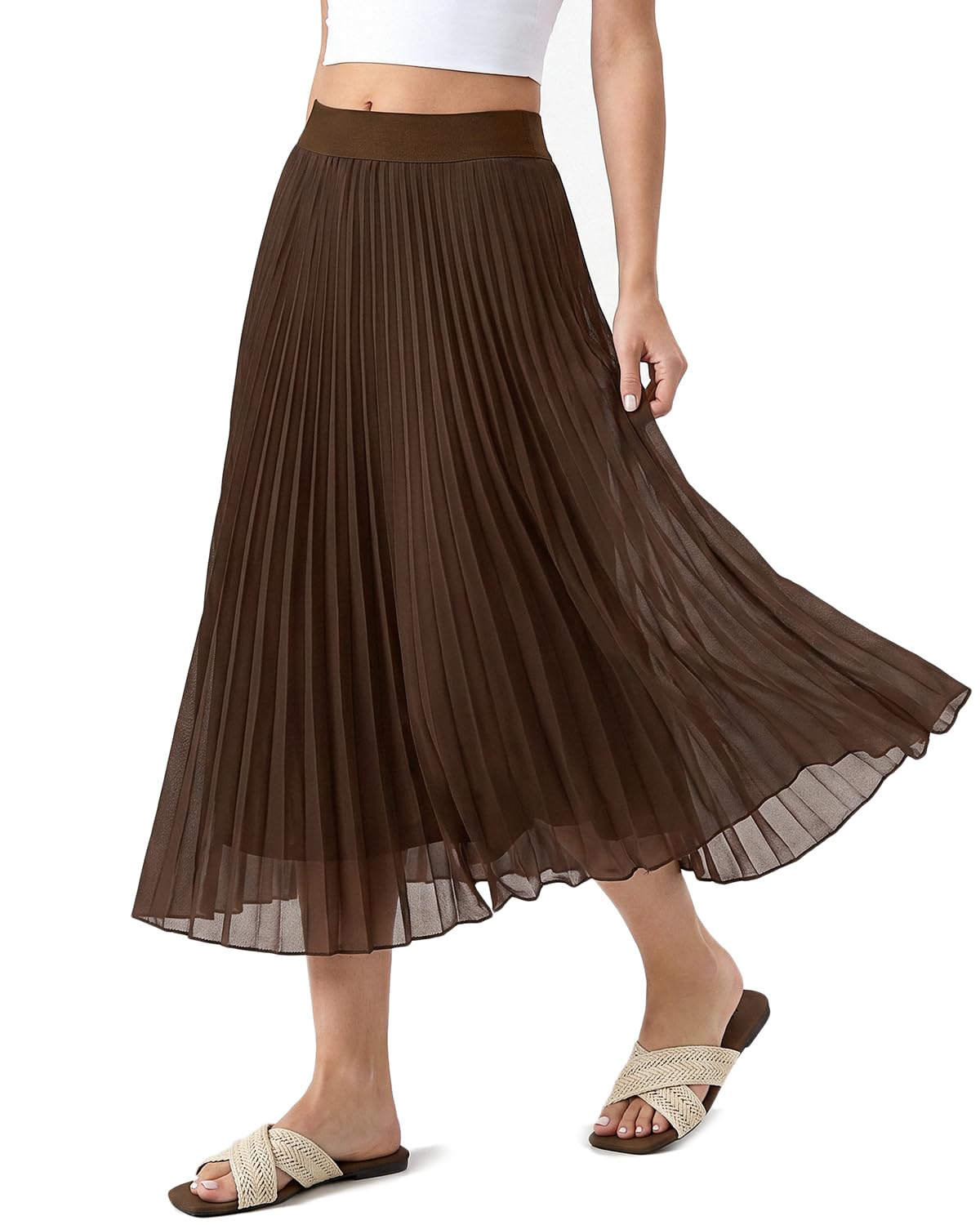 QINSEN Pleated Skirt