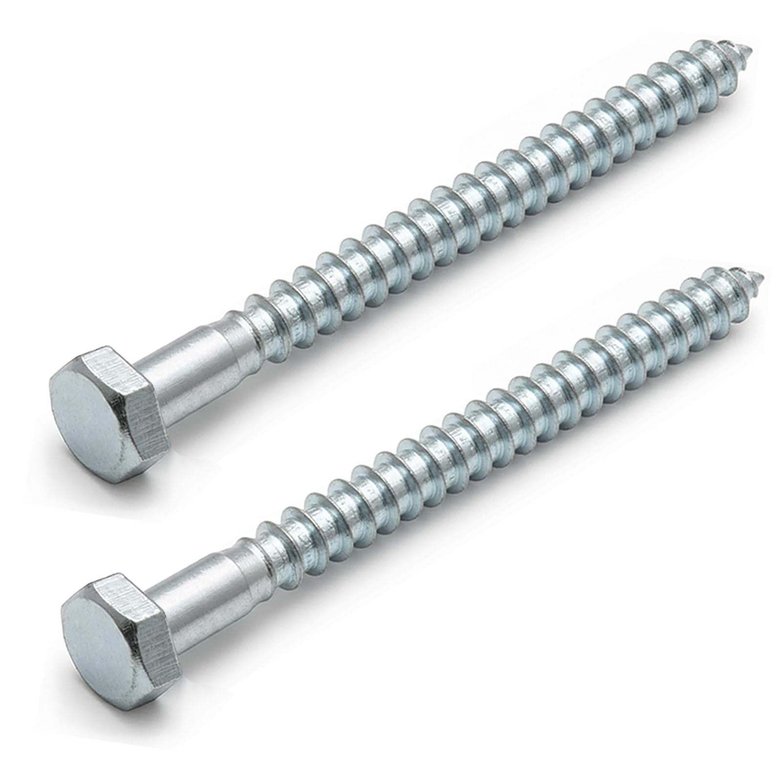 AMLOOPH M8 x 80mm Coach Screws, 10 Pack Heavy Duty Hex Head Lag Bolts 80mm - Zinc Plated Steel Half Thread M8 Self-Tapping Wood Screws for Wood, Brick & Masonry Fixing – Fence, Shelving, Decking — image 1