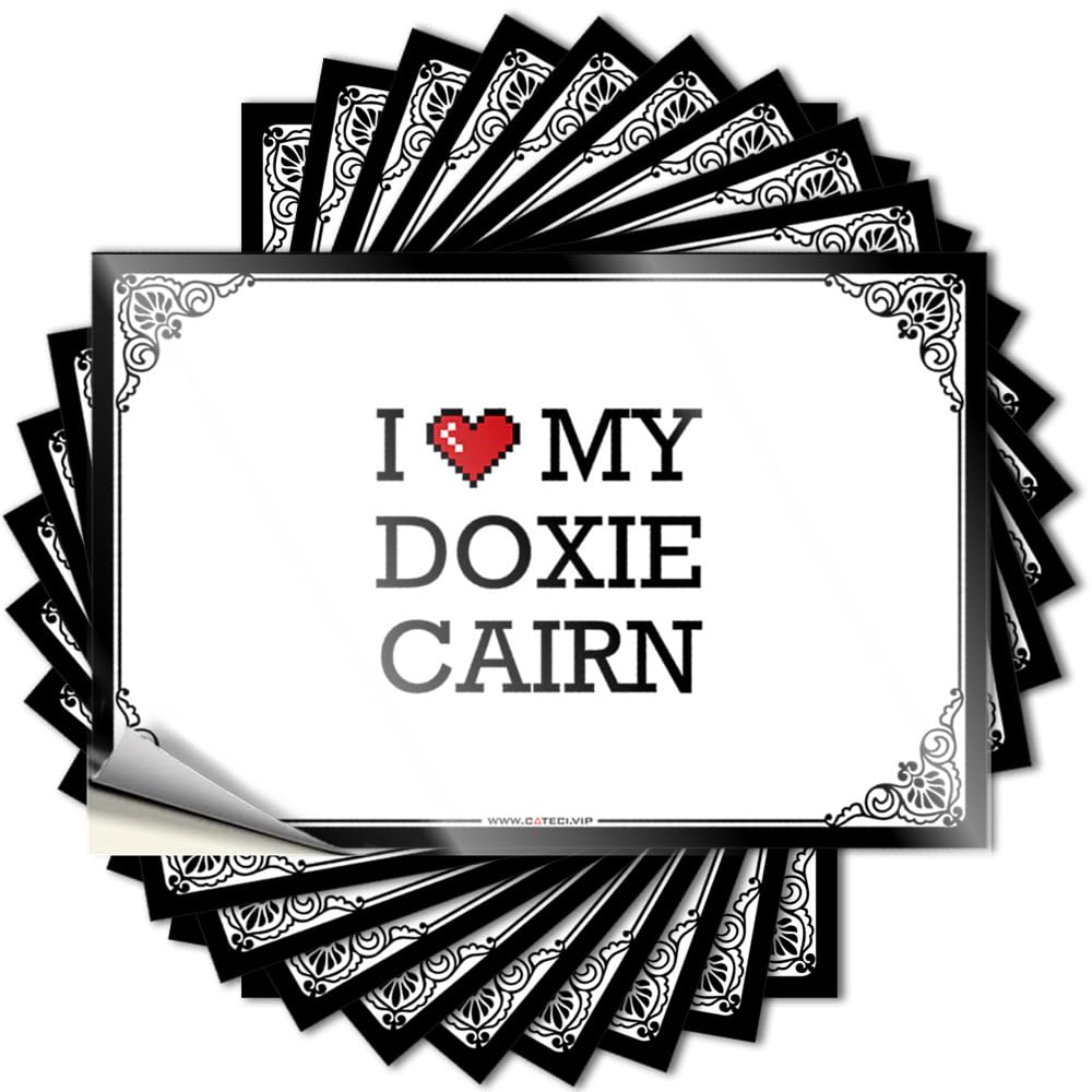 Decals Funny Office Decor Vinyl Sticker | I Love My Doxie Cairn New for Texas Use(6X9CM)