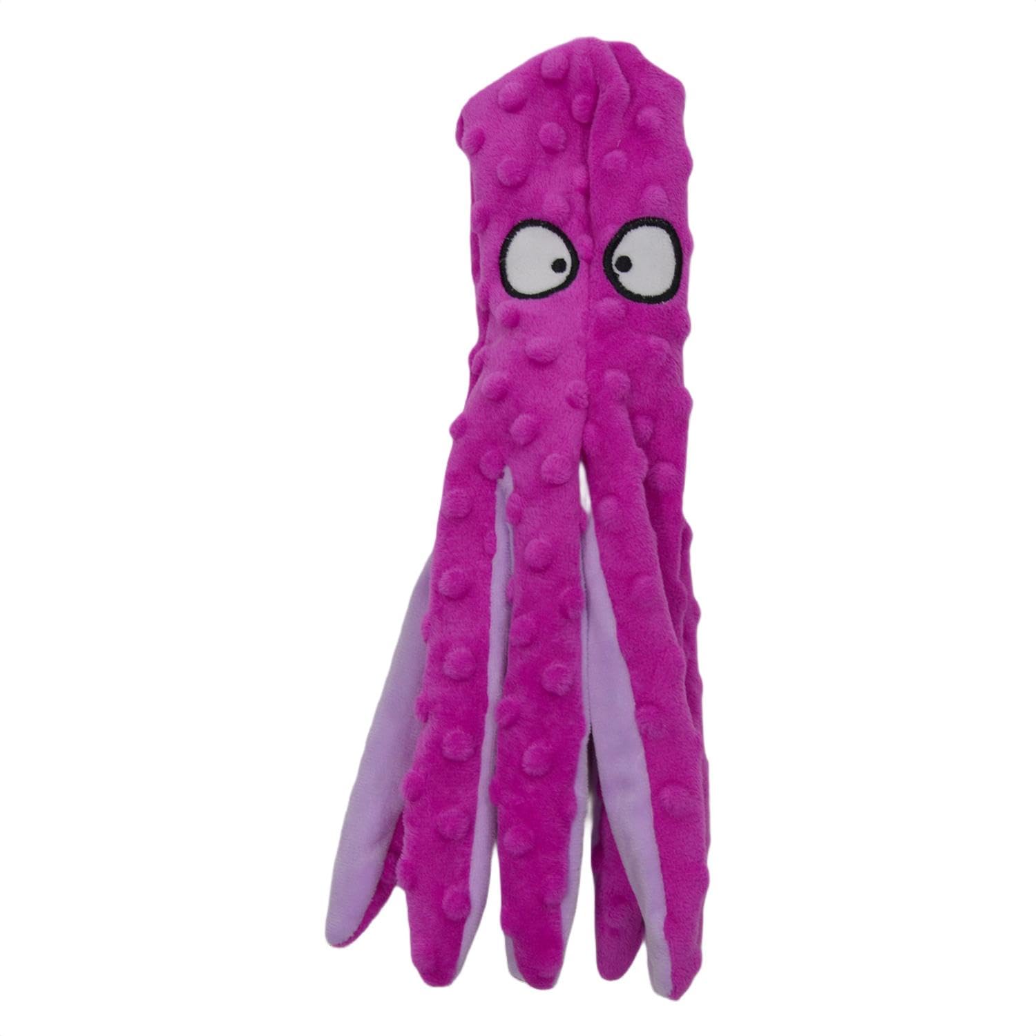 JACK AND VANILLA, Bubble Plush Soft Durable Interactive Octopus Dog Toy Ideal for Large Sizes 45 cm Pink Color Perfect for Playing and Cuddling