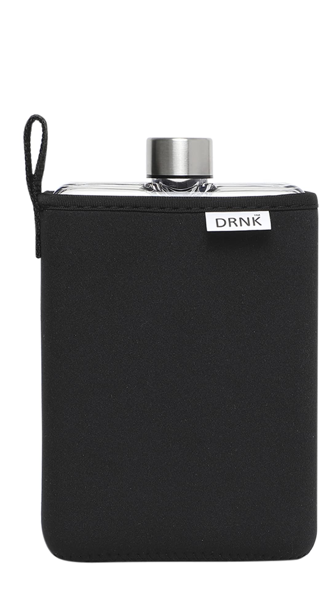DRNK Tritan- For Gym, Work & Travel | Modern Slim & Compact Water Bottle For Bags | Insulation Sleeve | Leak Proof | As Seen on Shark Tank | BPA Free | 500 ml [Black]