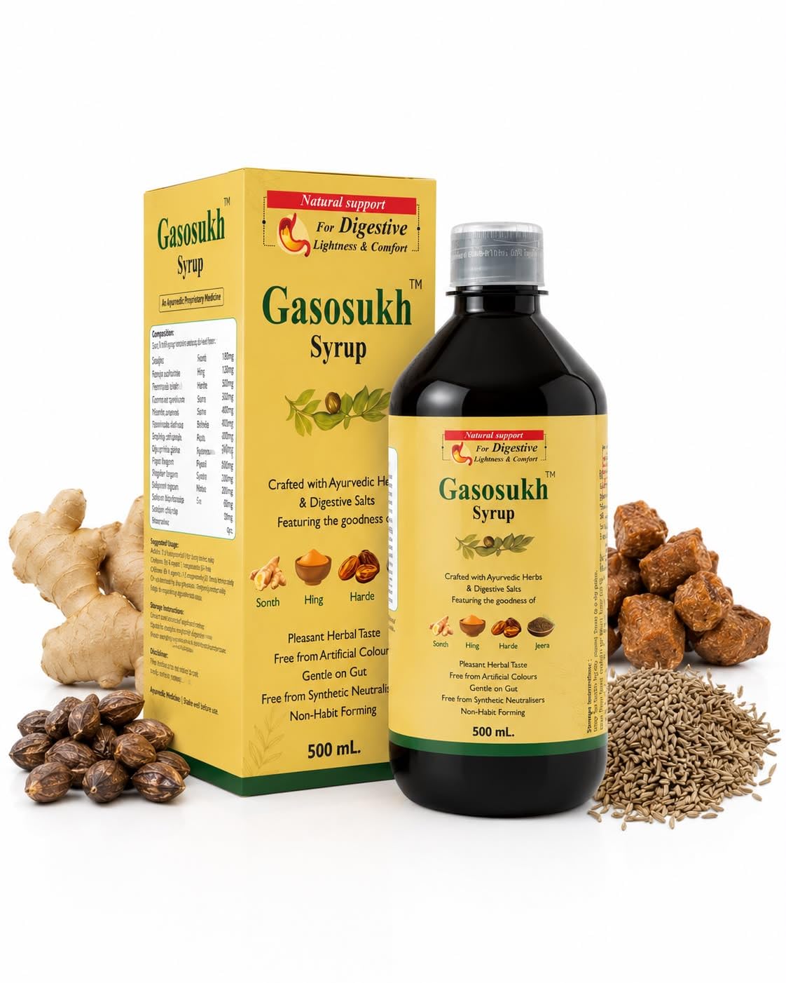 Gasosukh Syrup – Ayurvedic Support for Digestive Ease, Gas Relief & Post-Meal