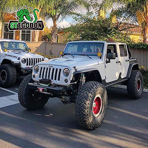STEGODON 9500 lb. Load Capacity Electric Winch,12V Waterproof IP67 Electric Winch with Hawse Fairlead, Synthetic Rope Winch with Wireless Handheld Remote and Wired Handle