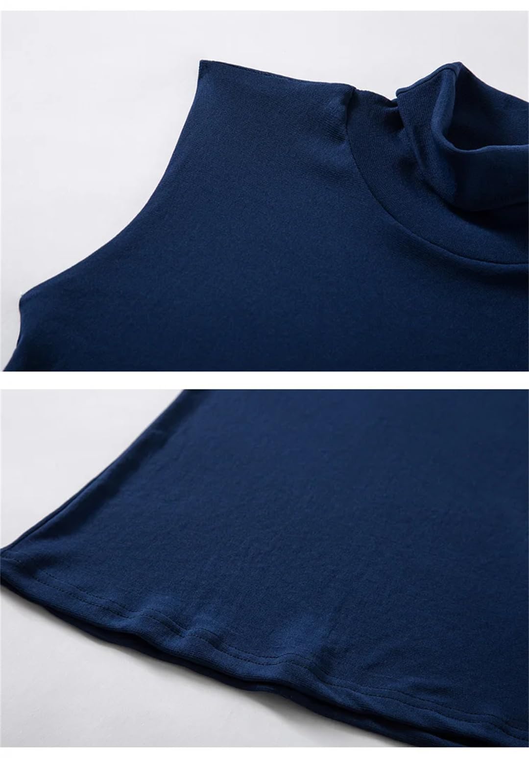 Canotta da donna a collo alto slim basic top estivo canotta aderente