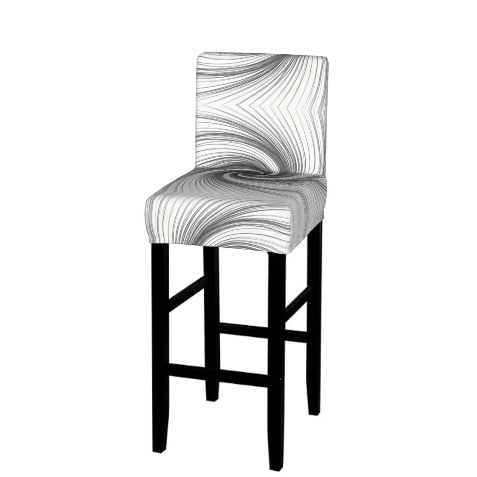 CNTDBU Spiral Line Art Bar Stool Cover-Stretchy Chair Slipcover for Kitchen