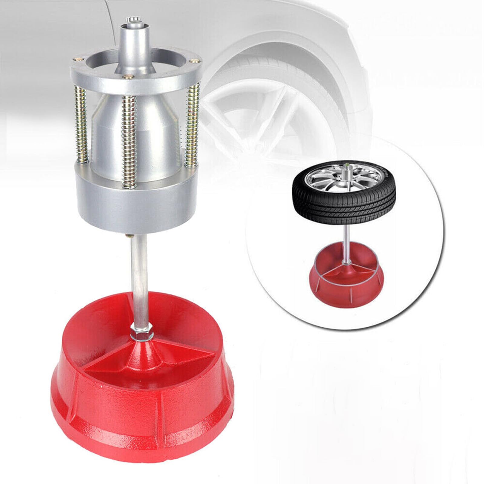 Macchina di bilanciamento per pneumatici portatile, mozzi livella a bolla in alluminio, dispositivo di bilanciamento universale, per mozzi con diametro da 1 a 4 pollici, per auto, camion, furgone