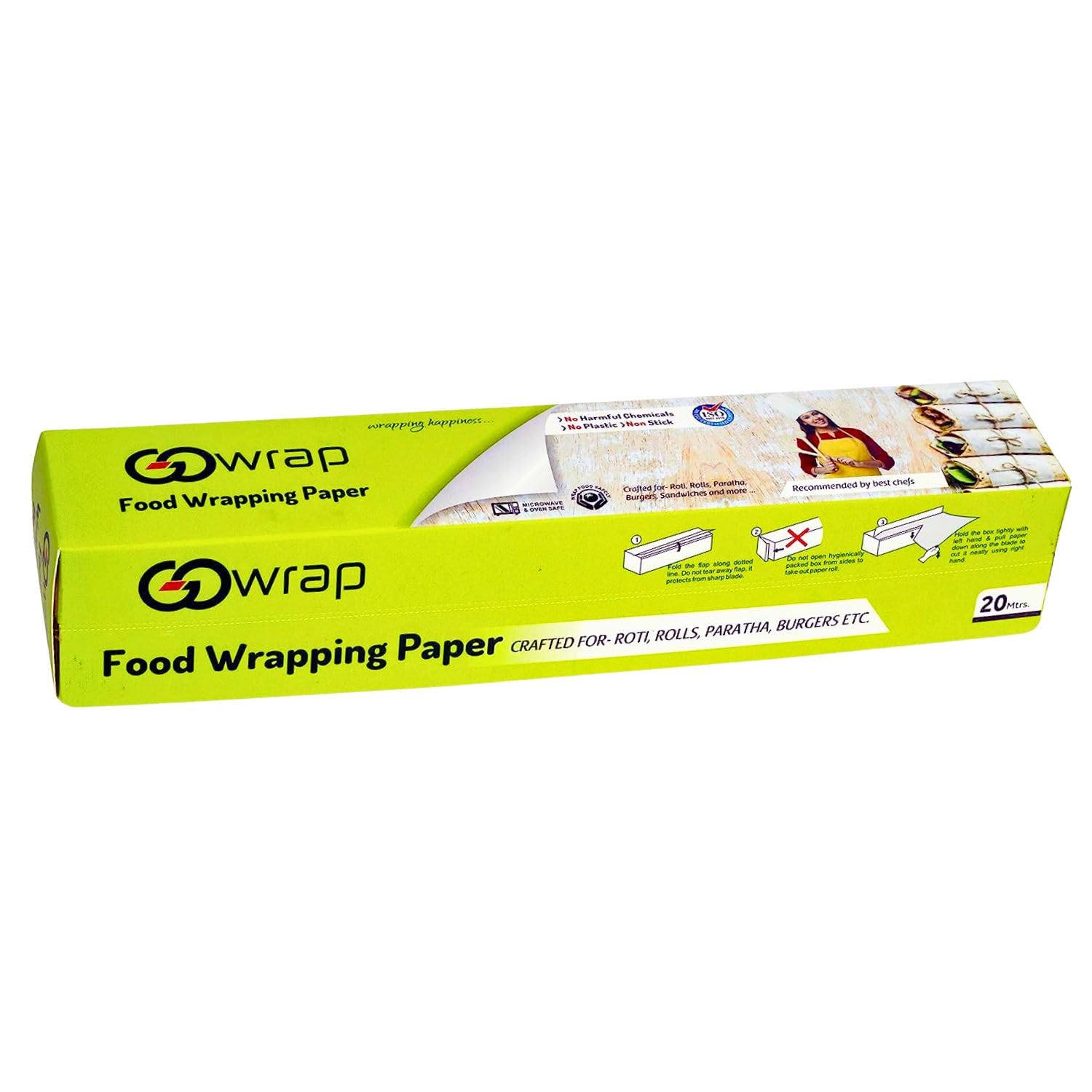 Gowrap Food Wrapping Paper buttter Paper roll 20 Miter
