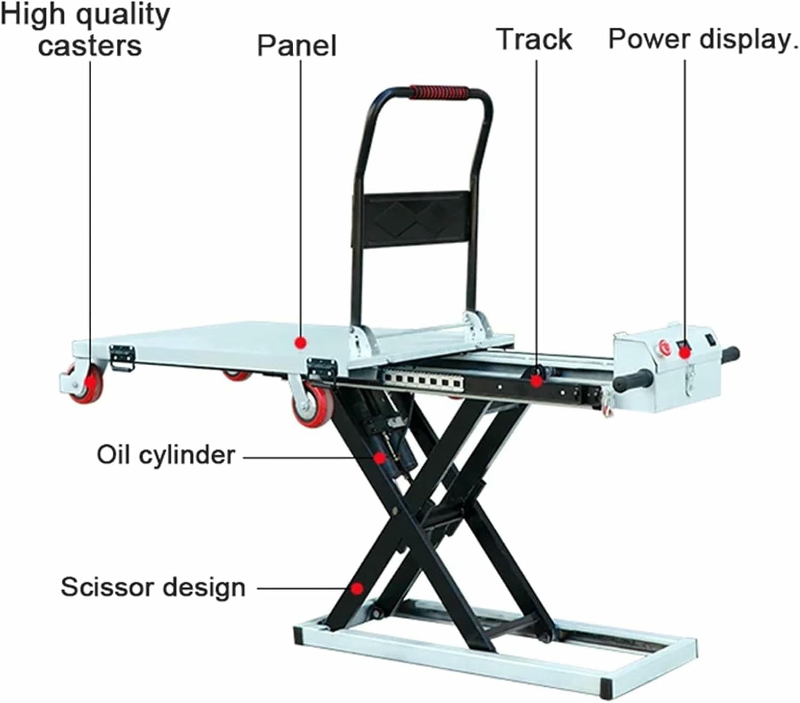 Hydrauliczna platforma podnosząca, elektryczna podnośnik nożycowy o udźwigu 300 kg, idealna do użytku w magazynie i warsztacie