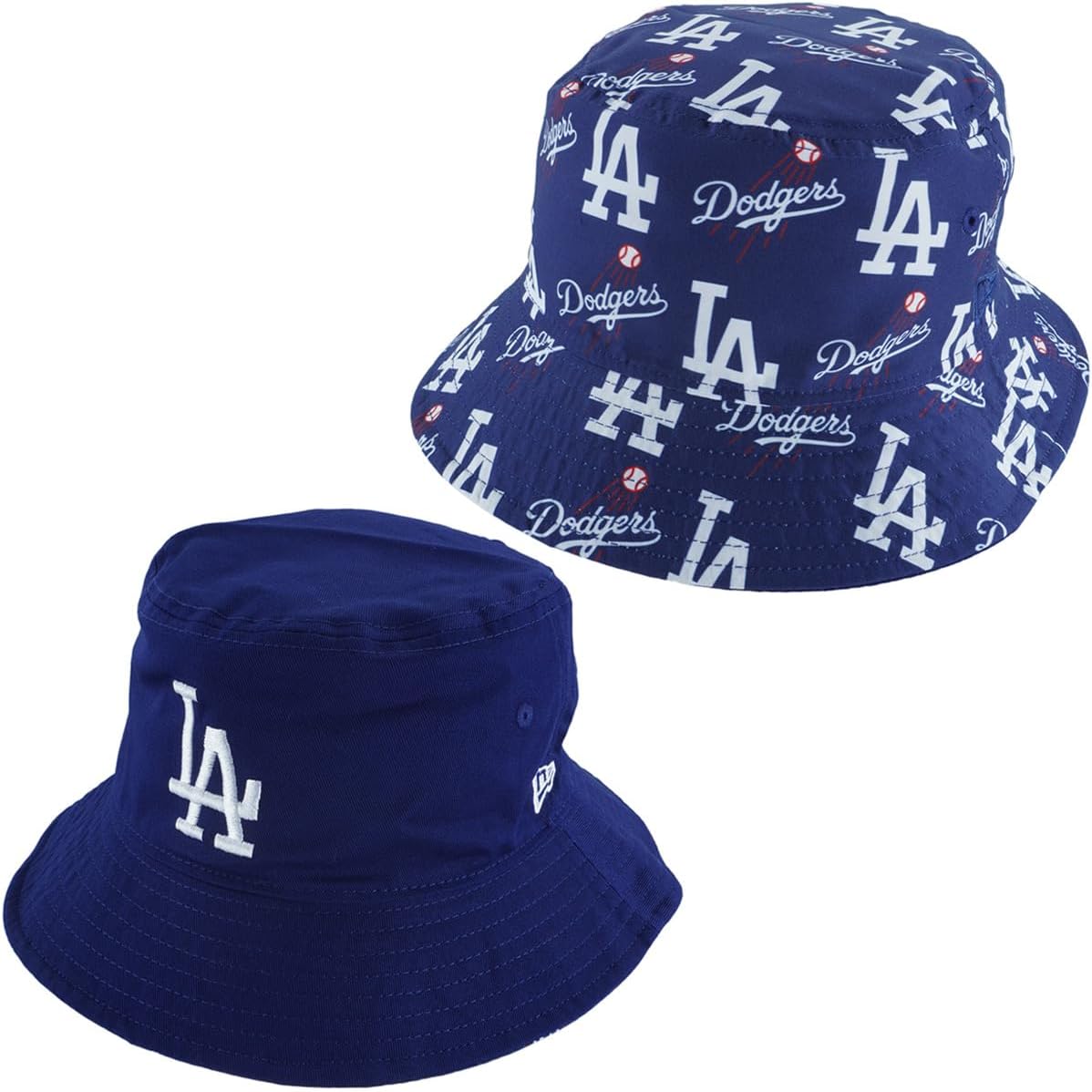 Amazon ニューエラ LOS ANGELES DODGERS REVERSIBLE BUCKET01 HAT DARK ROYAL
