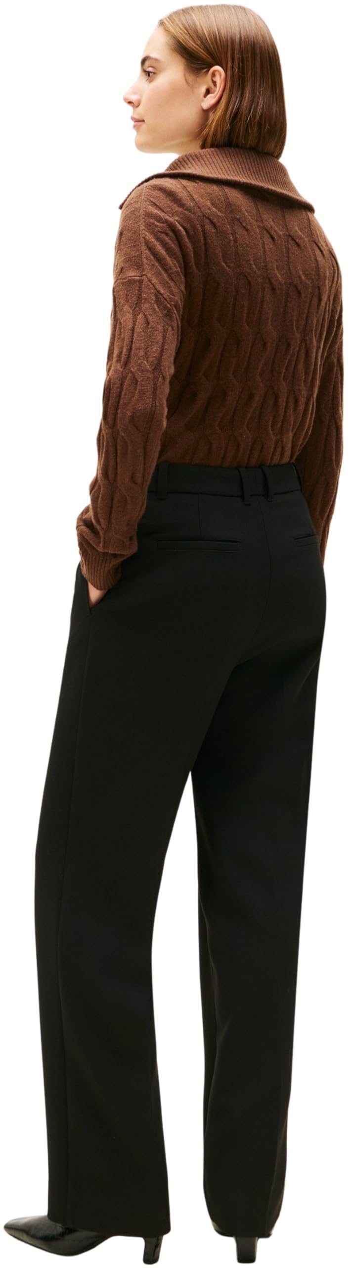 Tommy Hilfiger Damen Stoffhose Punto Relaxed Straight Fit