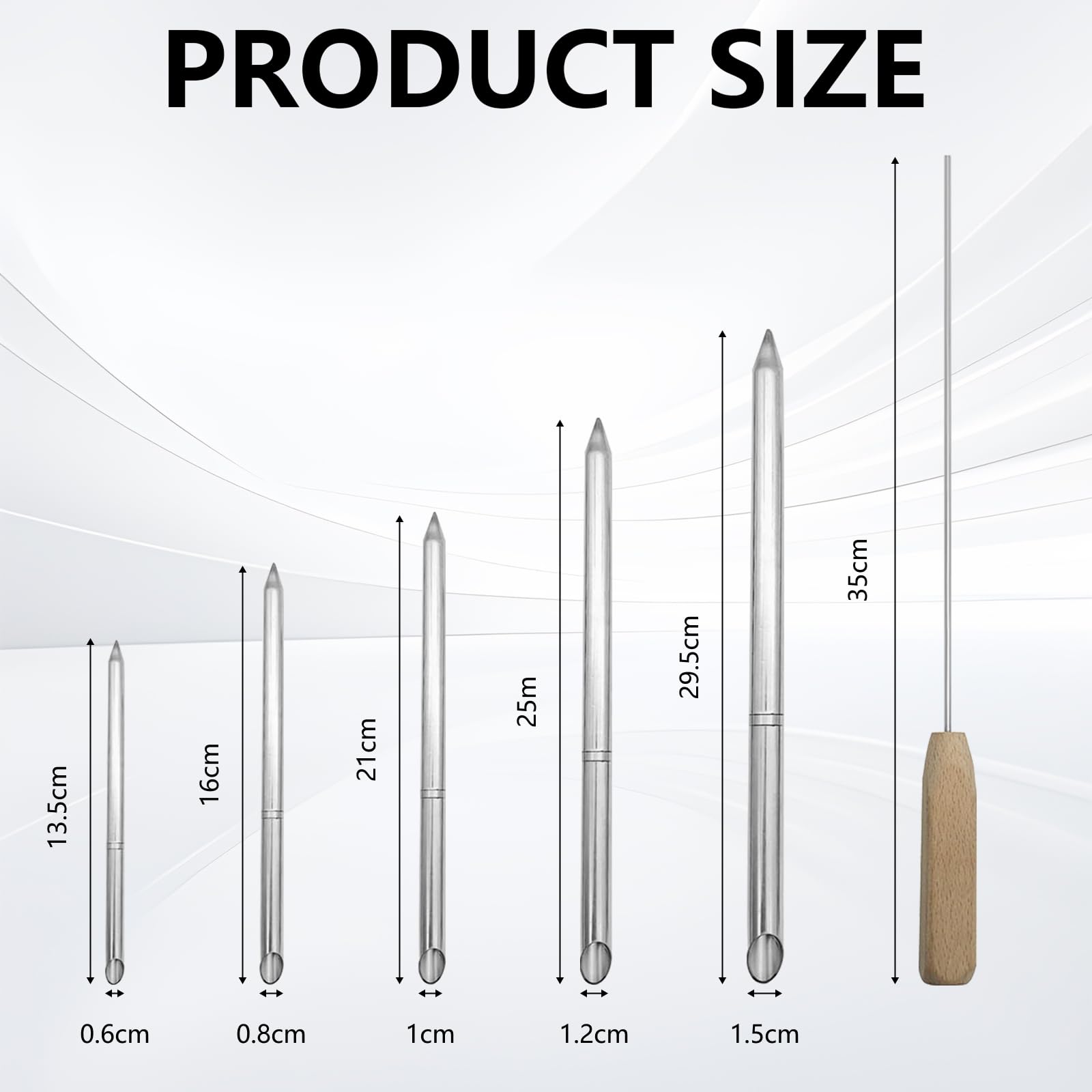 7 Piezas Kit Herramientas Empalmar Cuerdas, Acero Inoxidable Con Empujador Y Bolsa Almacenamiento Para Cuerdas Doble Trenzado 1/4" 5/16" 3/8" 7/16" 1/2" Para RáPida RecuperacióN Y Empalme
