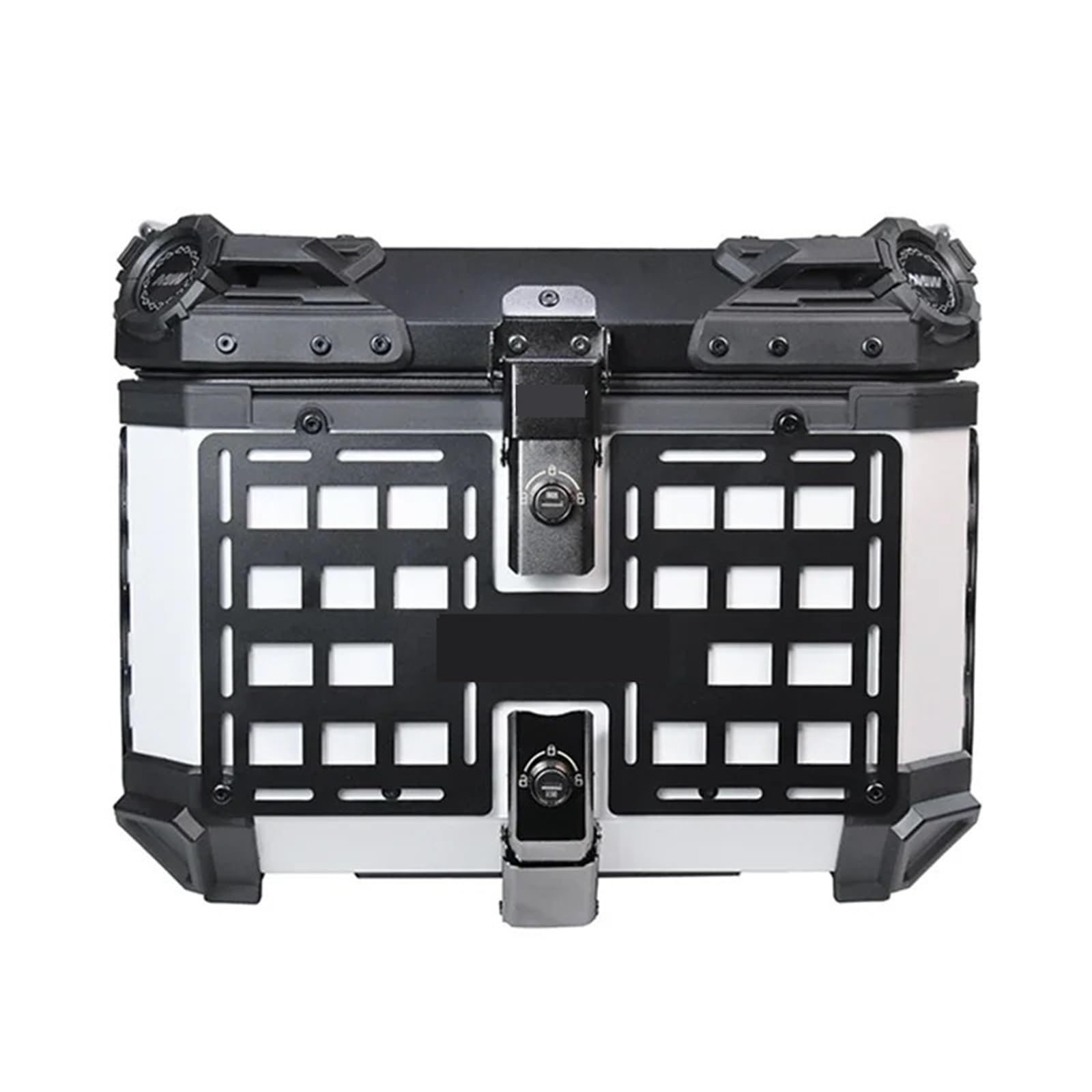 45L aluminiowy bagażnik motocyklowy z górnym bagażnikiem, tylny bagażnik, skrzynka narzędziowa z podstawą uchwytu, tylna skrzynia motocyklowa(Type A)