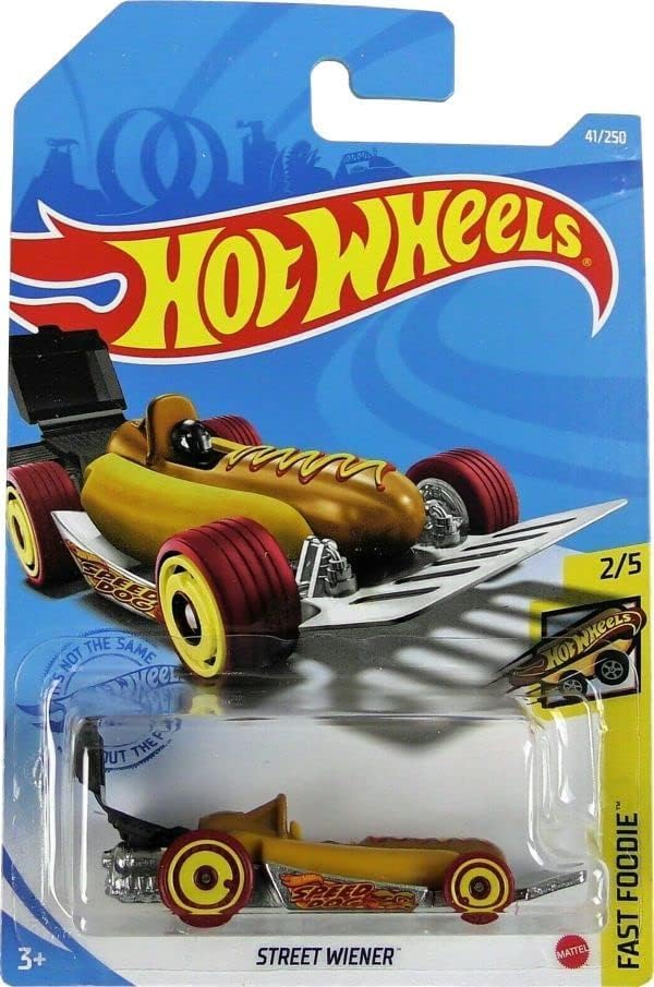 Miniatura 4 de Hot Wheels Street Wiener - Coche para perros calientes, Fast Foodie 25 (Treasure Hunt)