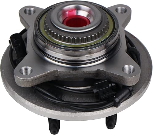 KUSATEC 515043 Cojinete de rueda delantera y conjunto de cubo compatible con Ford Expedition Lincoln Navigator 2003 2004 2005 2006, pernos de 6