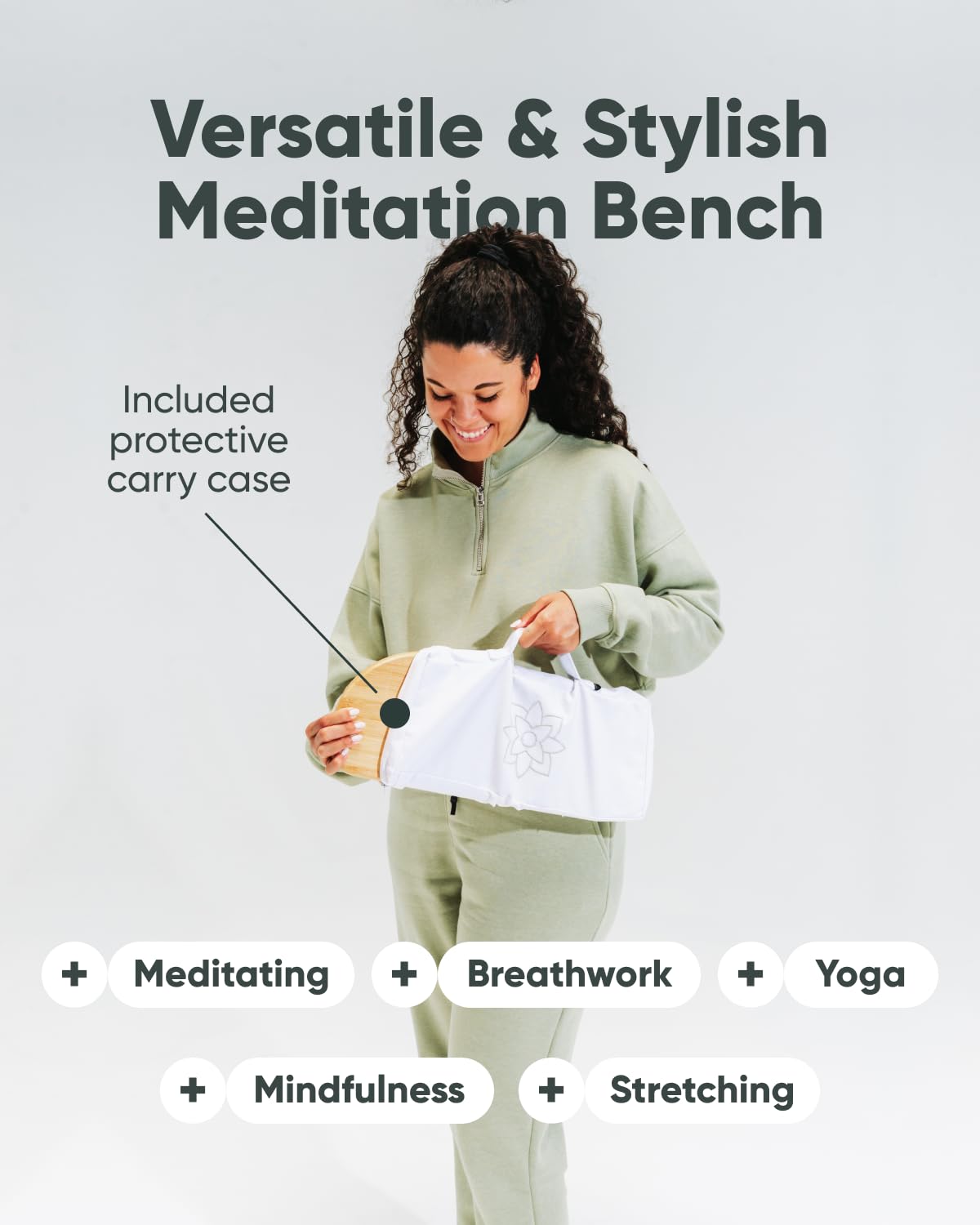 Mindful & Modern Folding Meditation Bench | Locking Magnetic