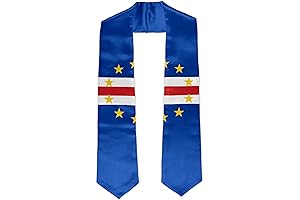 Cape Verdean Flag Graduation Stole for University Graduates