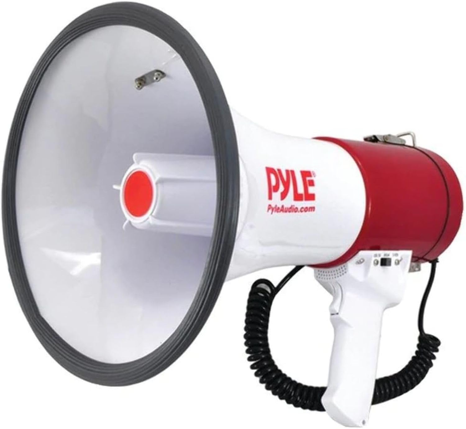 Portable Megaphone Speaker PA Bullhorn - Built-in Siren, 50W Adjustable Volume Control & 1200 Yard Range - Ideal for Any Outdoor Sports, Cheerleading Fans & Coaches or for Safety Drills - Pyle PMP52BT