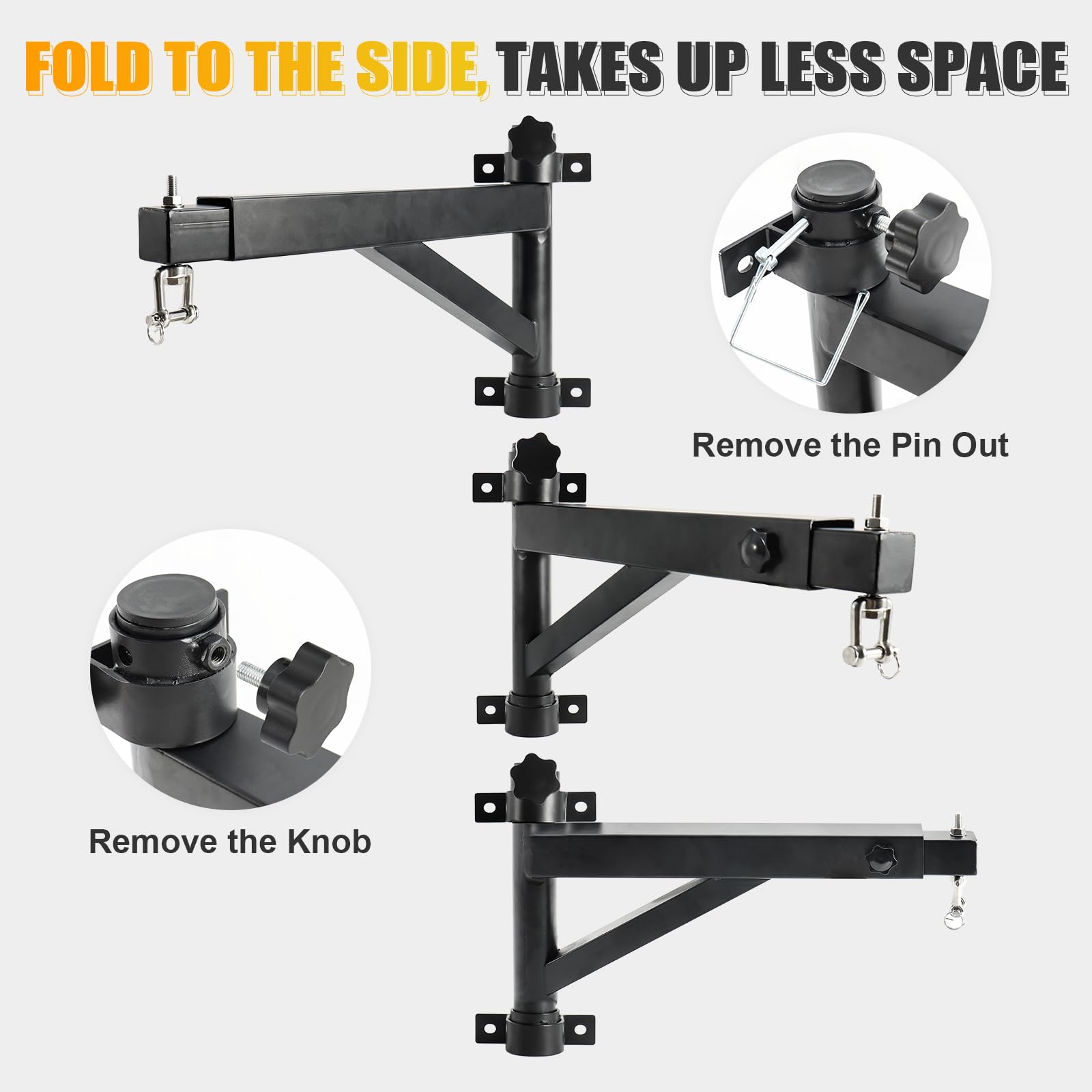 Supporto Sacco da Boxe, Sistema Montaggio con Rotazione 360° Silenziosa, Lunghezza 43-63cm, per Palestra, Casa