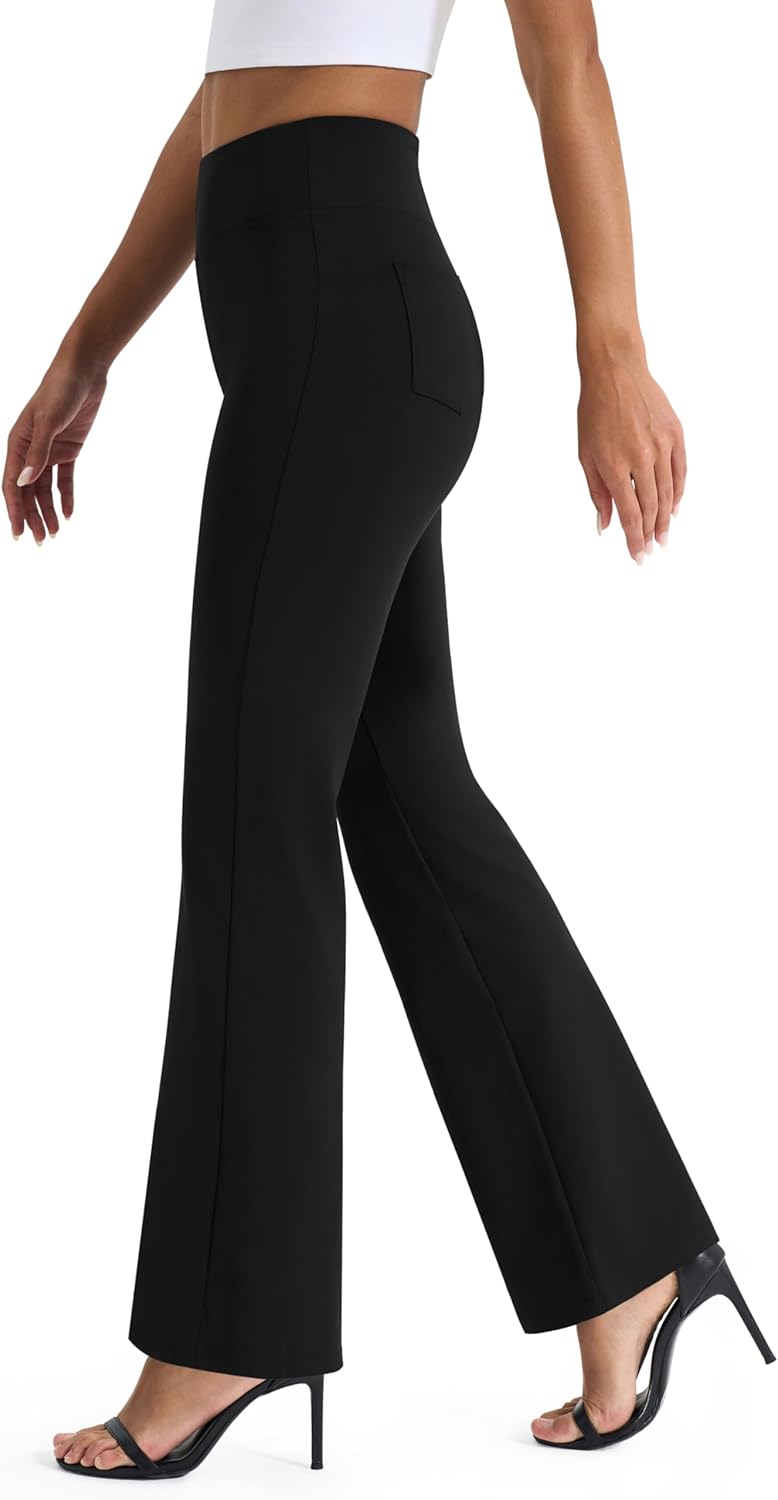 AFITNE Women’s Yoga Dress Pants High Waist Pull On Work Pants 2025 Stretchy Office Casual Slacks