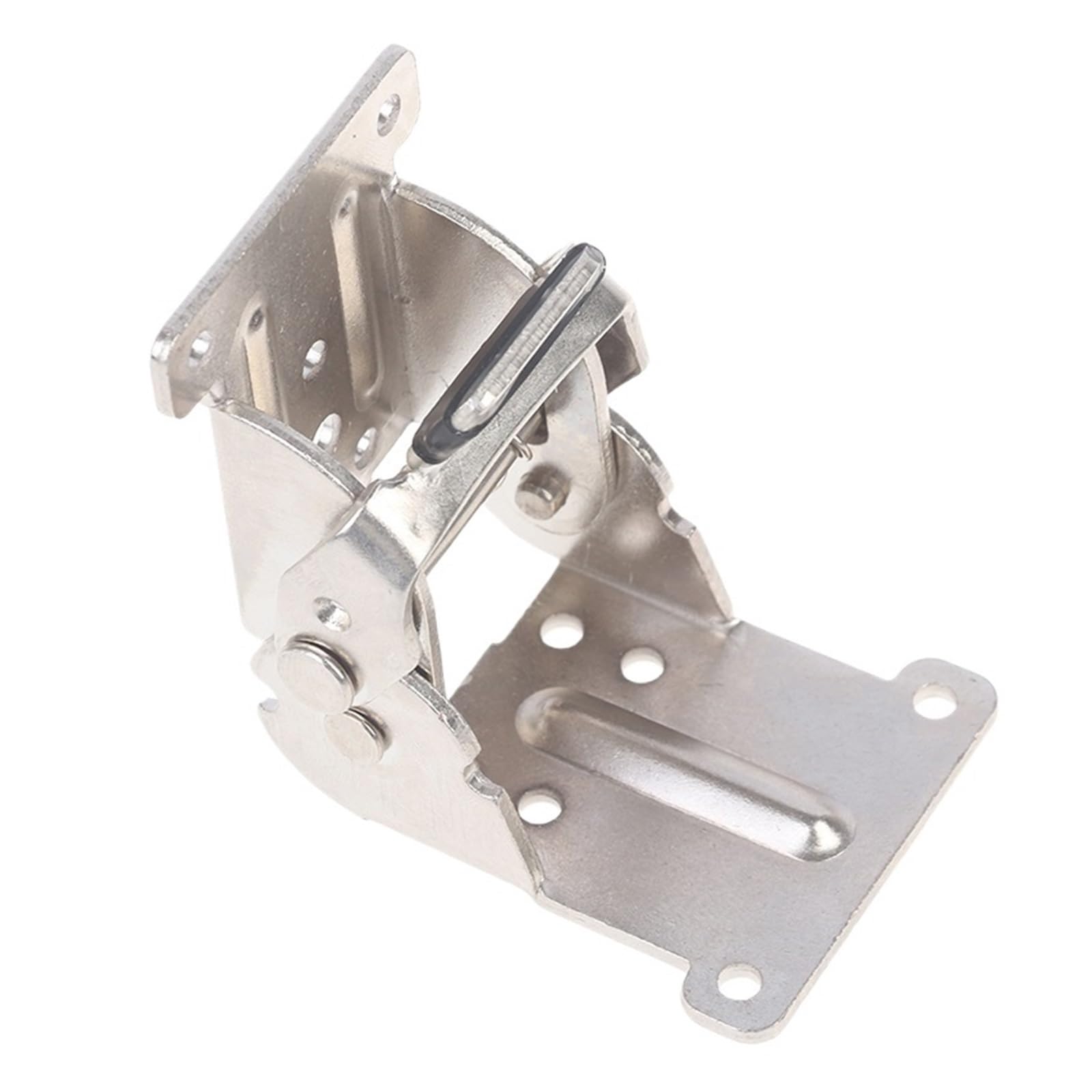 0-90-180 Degree Self Locking Folding Hinge for Table Leg Furniture Hardware(Silver)