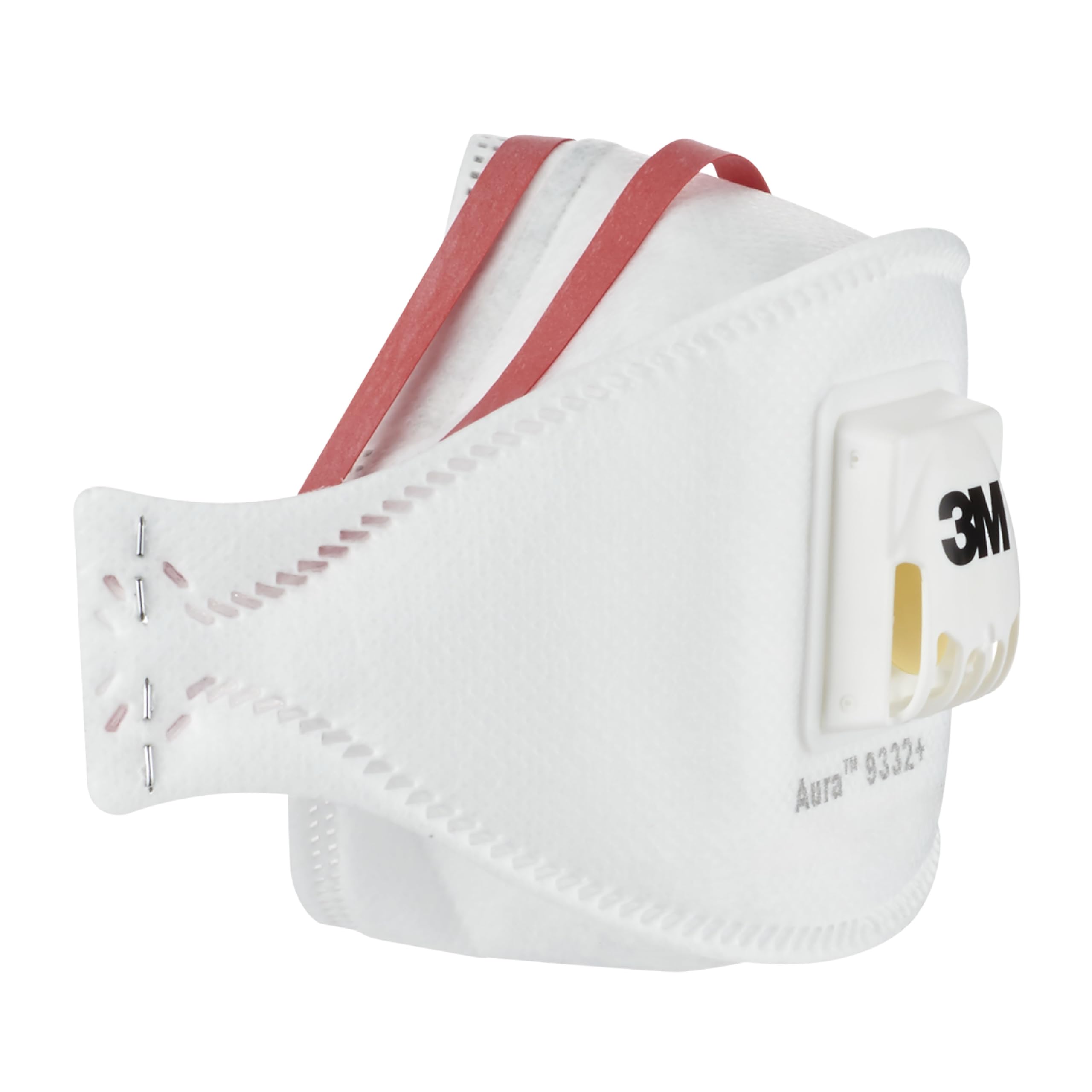 3M Aura 9332+, FFP3 Atemschutz-Maske mit Ventil, für Dämmstoffe und Hartholz , FFP3-Maske, 5 Stück