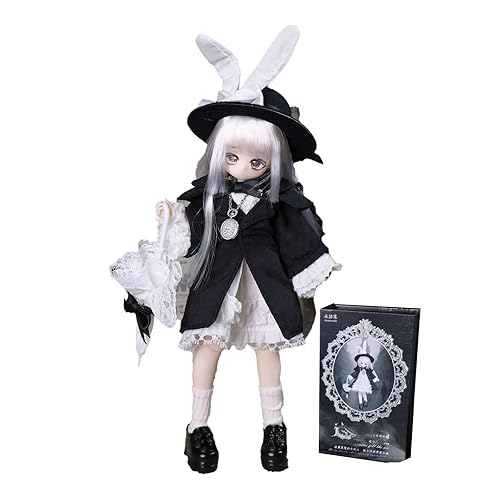 GNATAPIAY 1/12 BJD Dolls Blind Box,Kawaii MJD BJD Dolls High School Campus Series 1/12 Ball Jointed Doll Collectable Action Figure for Girls Birthday Party Gift Toys - Emily