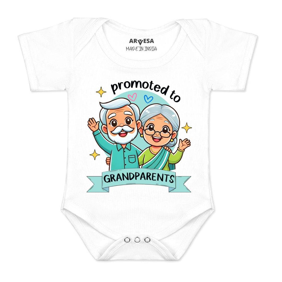 ARVESA Baby Romper Pregnancy Announcement Theme for Baby Boy and Baby Girl Cotton 0–12 Months Design No 1749 - Promoted To... - Review, Price and Buying Guide