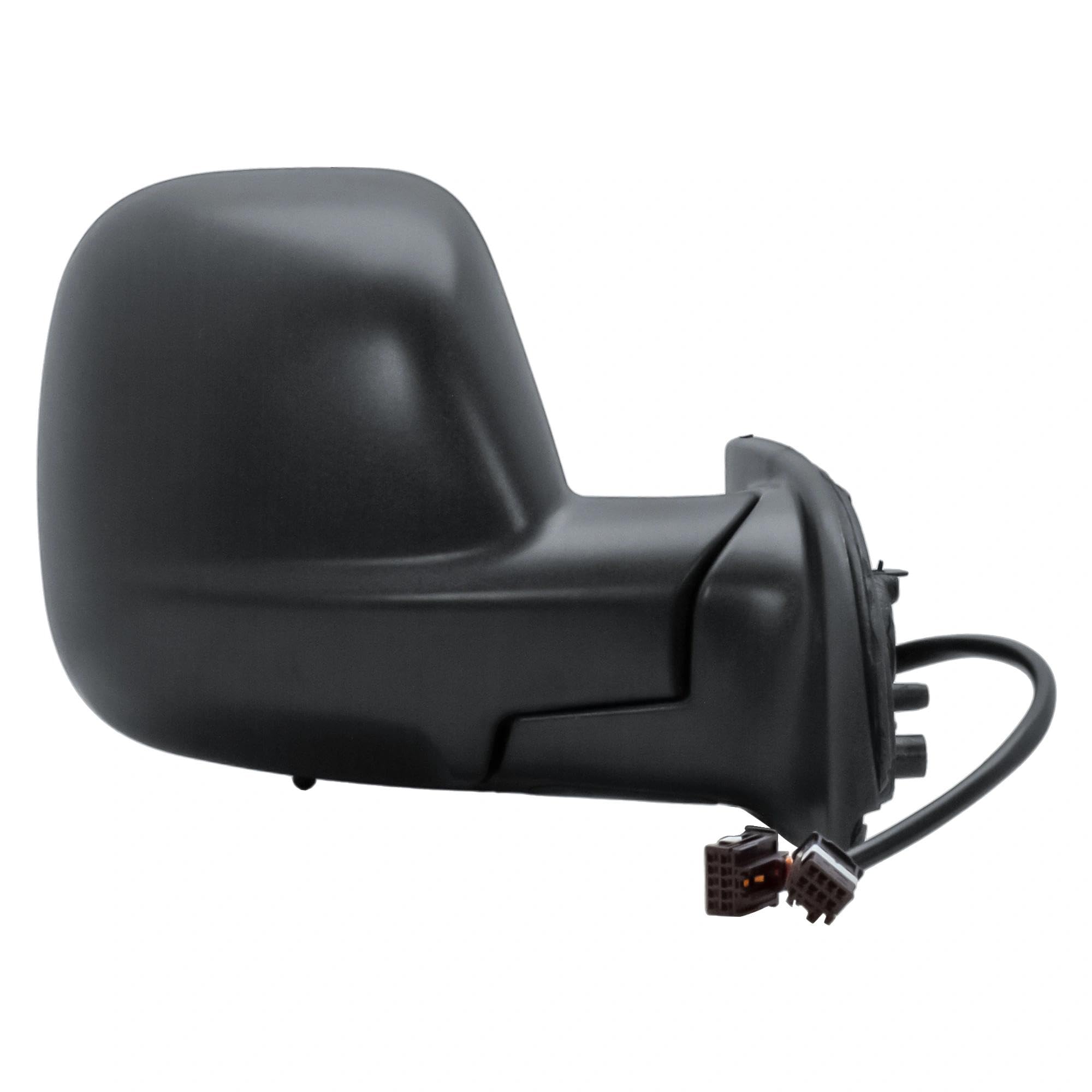 Espejo retrovisor exterior derecho manualmente plegable, eléctrico y calefactable, mate negro para Citroën Berlingo, Peugeot Partner, Opel Combo, Toyota ProAce City, Fiat Doblò 2016–2024