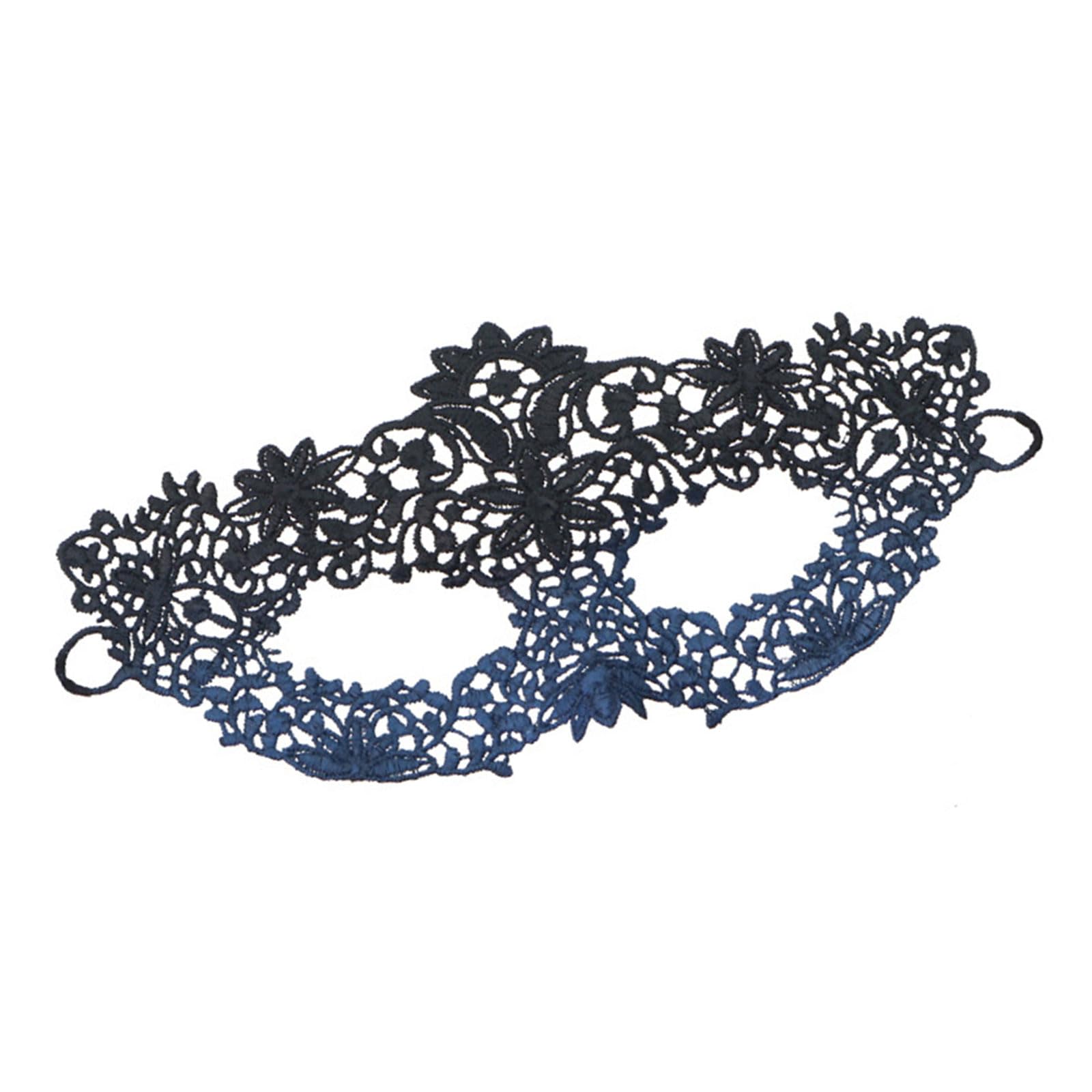 Kalttoy Black And Blue Lace Eye Masquerades, Venetians Lace Eye Halloween Carnivals Party Supply Blindfold