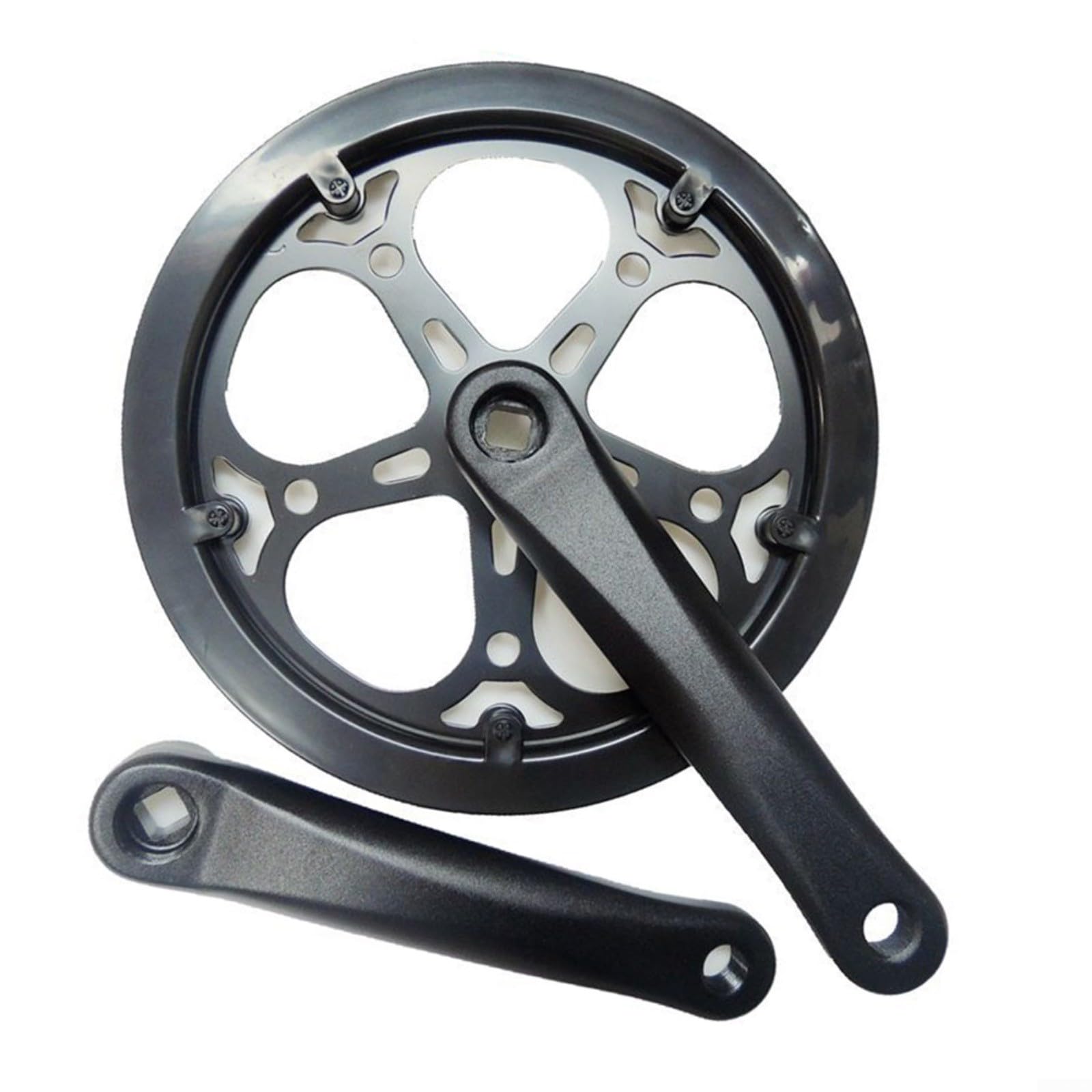 Set di pedivelle per bicicletta con corona singola, 48T, 40T, 52T, 170 mm, per bici da strada, guarnitura quadrata conica per bici da città, MTB, biciclette elettriche, Cargo (52T)