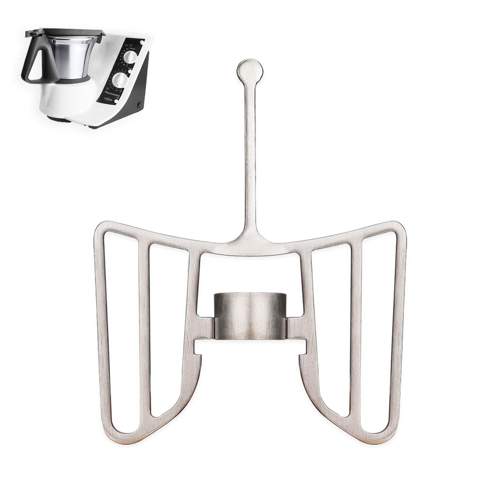 Farfalla in acciaio inox compatibile con Thermomix TM21, accessorio mescolatore 100% metallo per montare panna e albumi, salse e dessert, lavabile in lavastoviglie