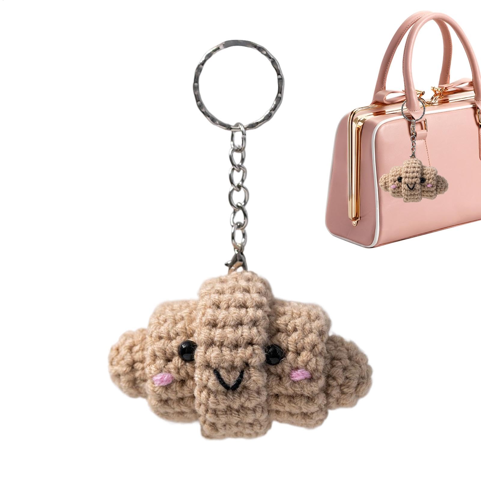 Crochet Sleeper Bag Charm - Funny Key Chains For Car Keys | Portable Knitting, Fashion Accessories For Home, School, Travel